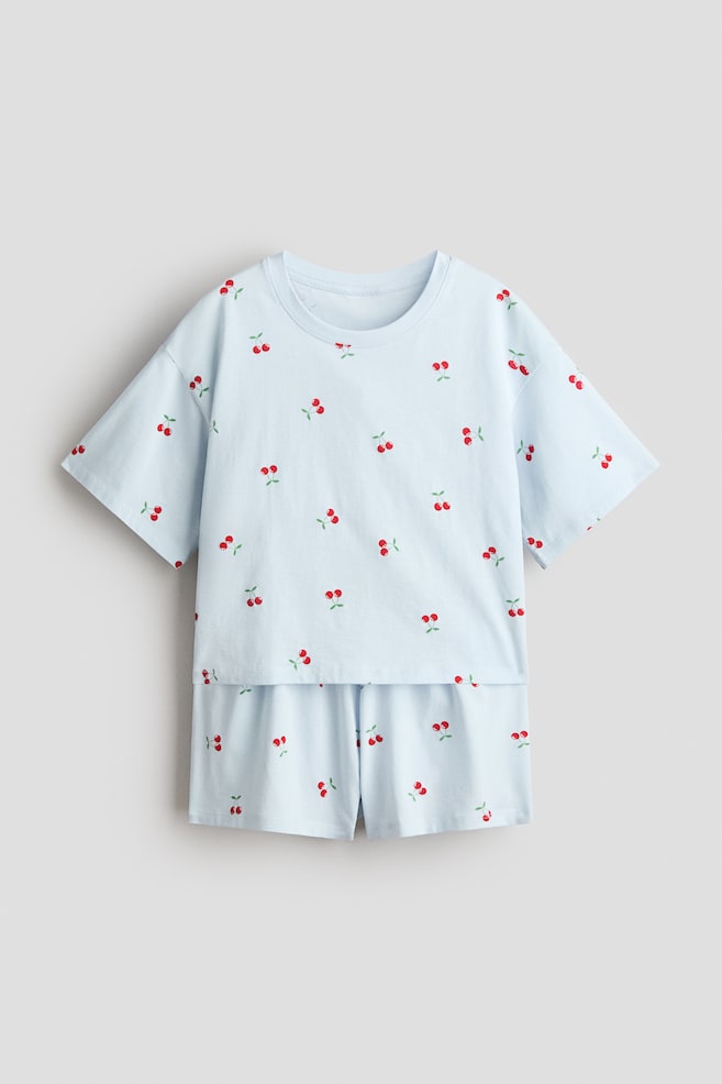 Cotton pyjamas - Light blue/Cherries/Cream/Floral/Pink/Lemons/Light grey marl/Comfy/Dusty blue/6 - 1