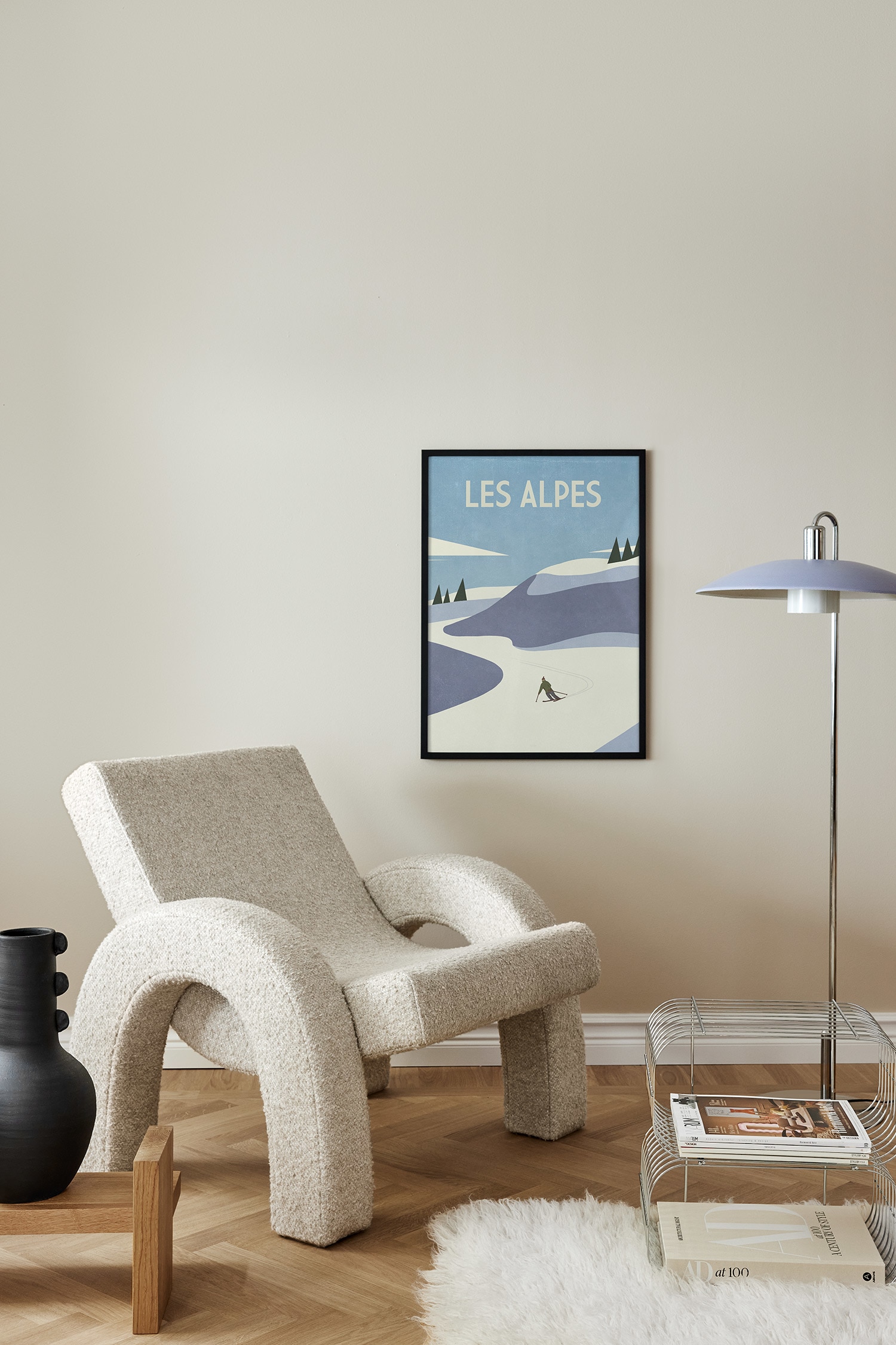 Les Alpes Poster - Blå