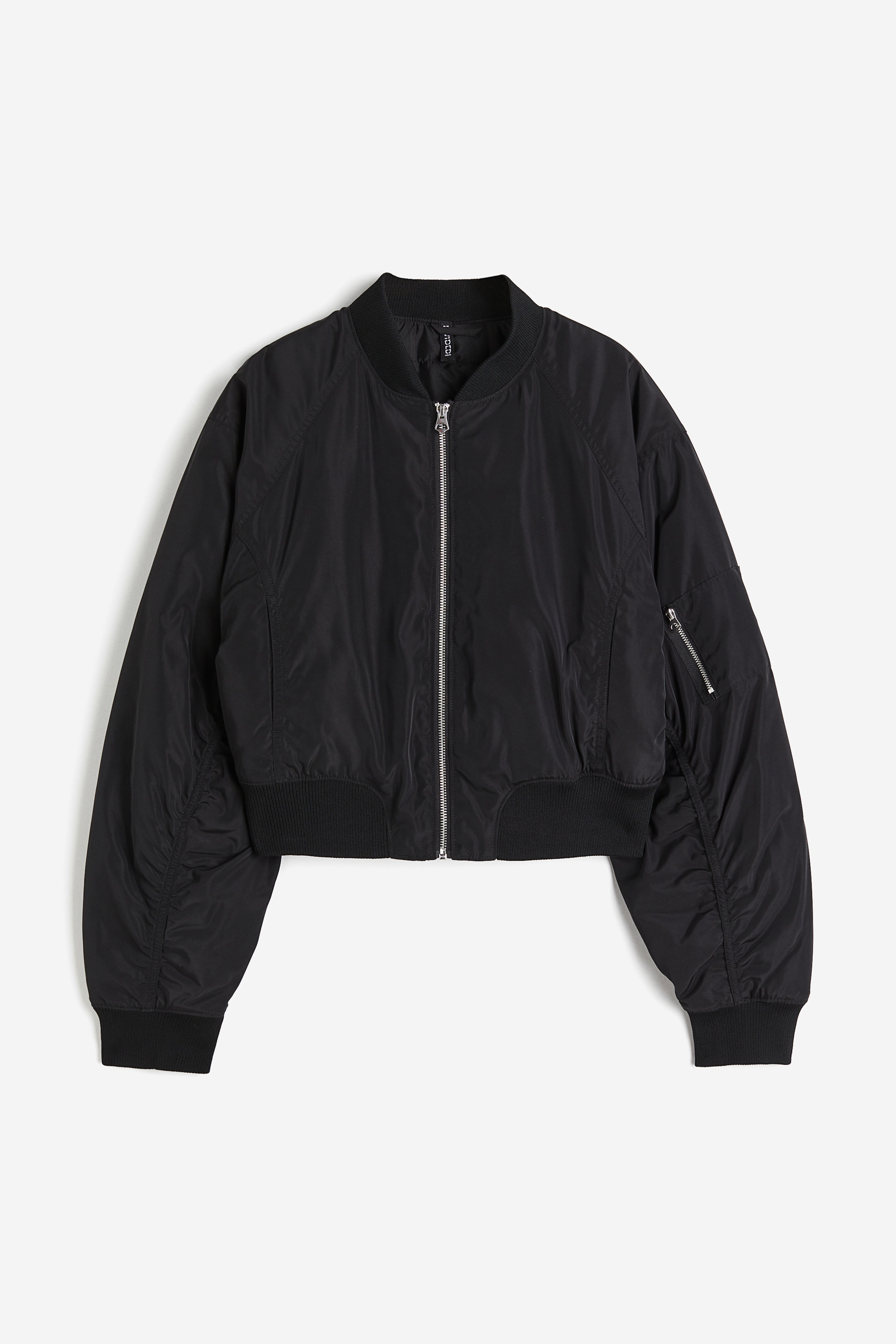 H&m black bomber jacket hotsell