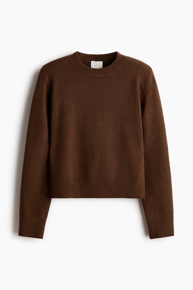 Pullover con spalle imbottite - Marrone scuro/Talpa chiaro/Beige - 1