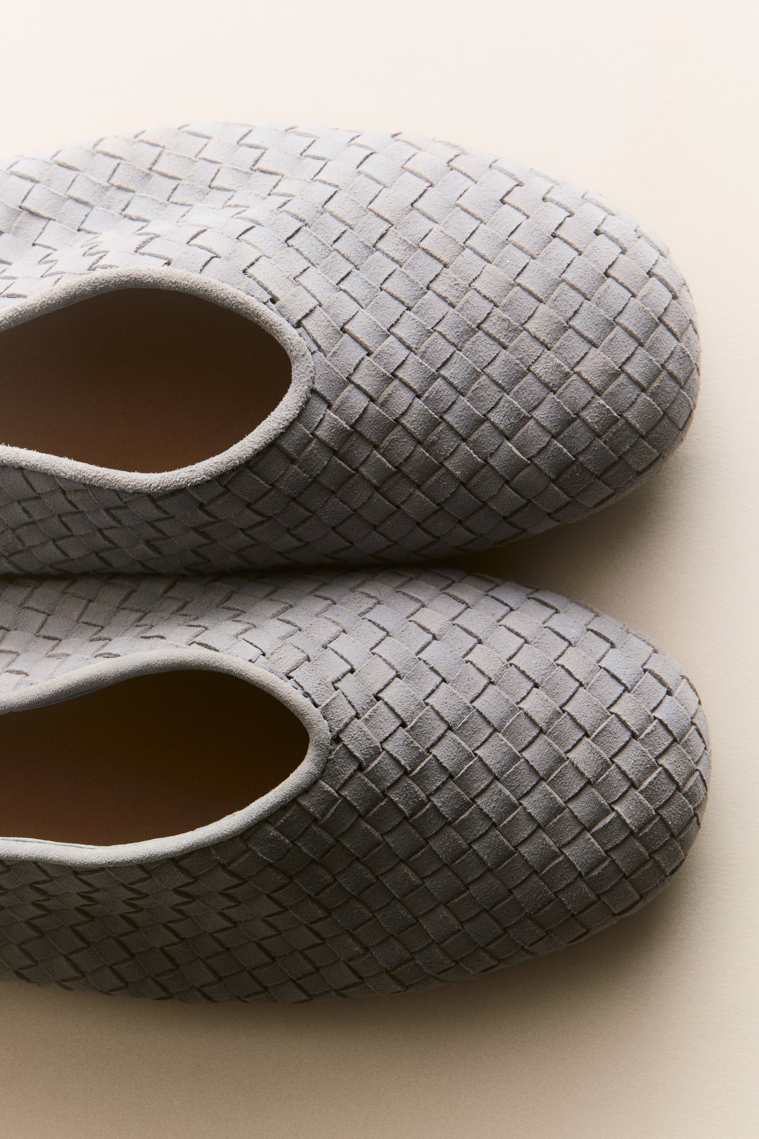 Ballerines en cuir tressé - Bleu ancien/Beige clair/Brun - 2