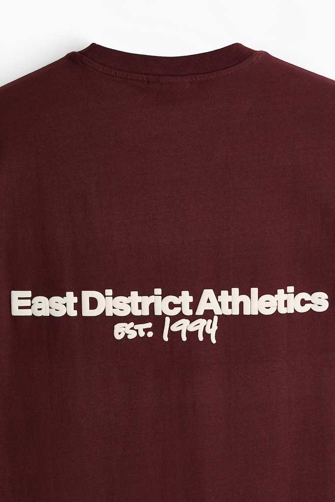 Loose Fit Printed T-shirt - Burgundy/Athletics/White/SoHo/Dark blue/New York City - 3
