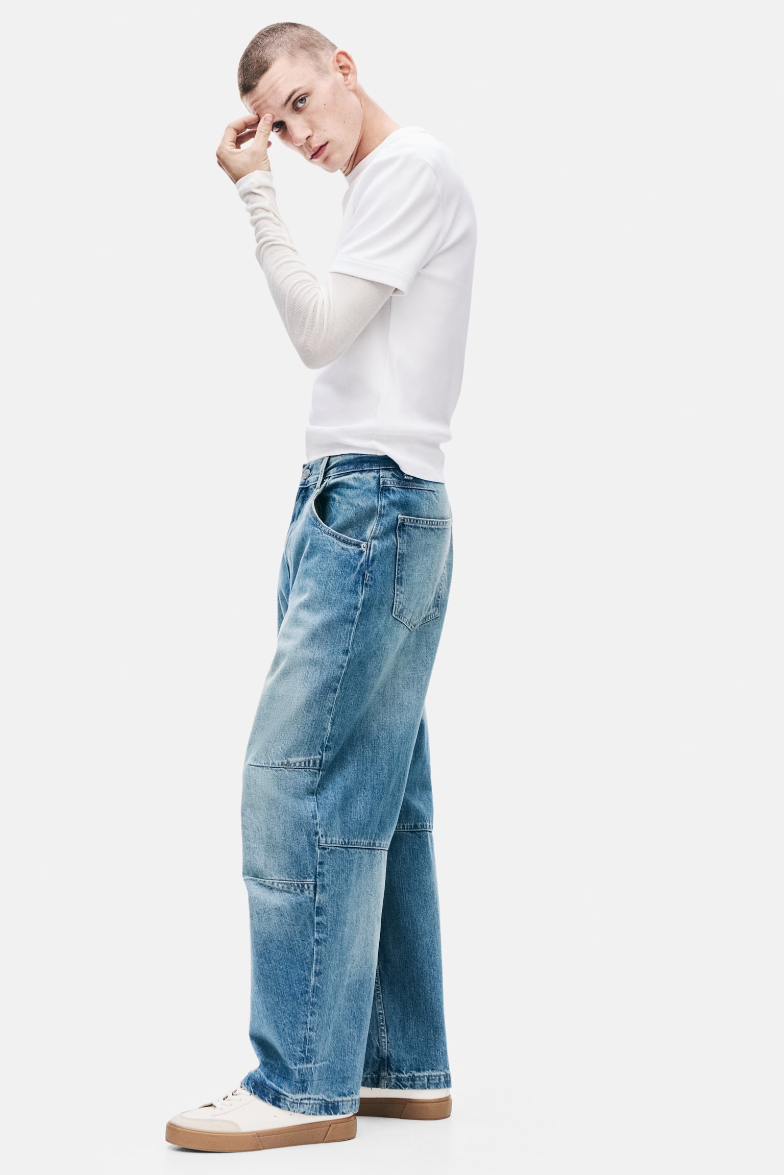 Baggy darted jeans - Light denim blue/Dusty denim blue/Black - 6