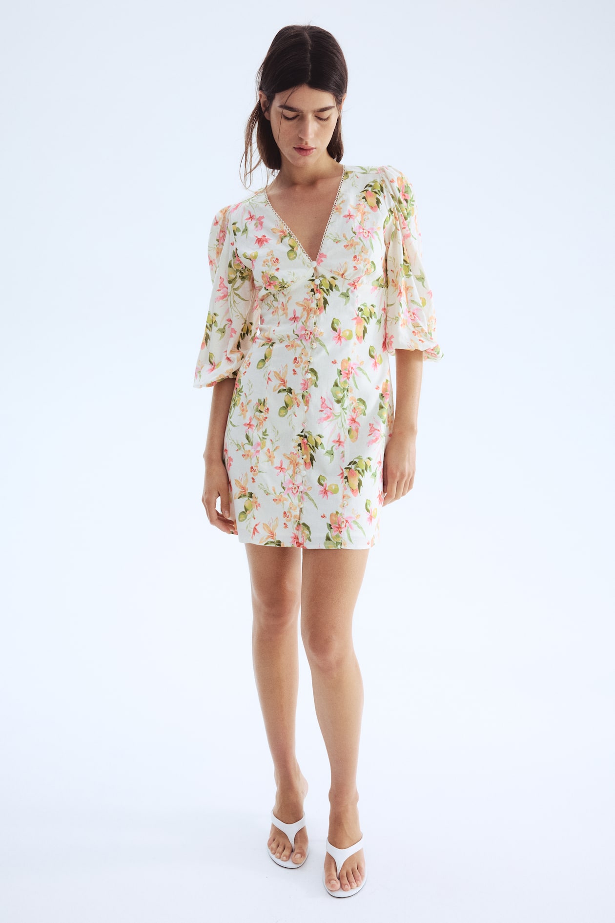 Linen-Blend Dress - image 2