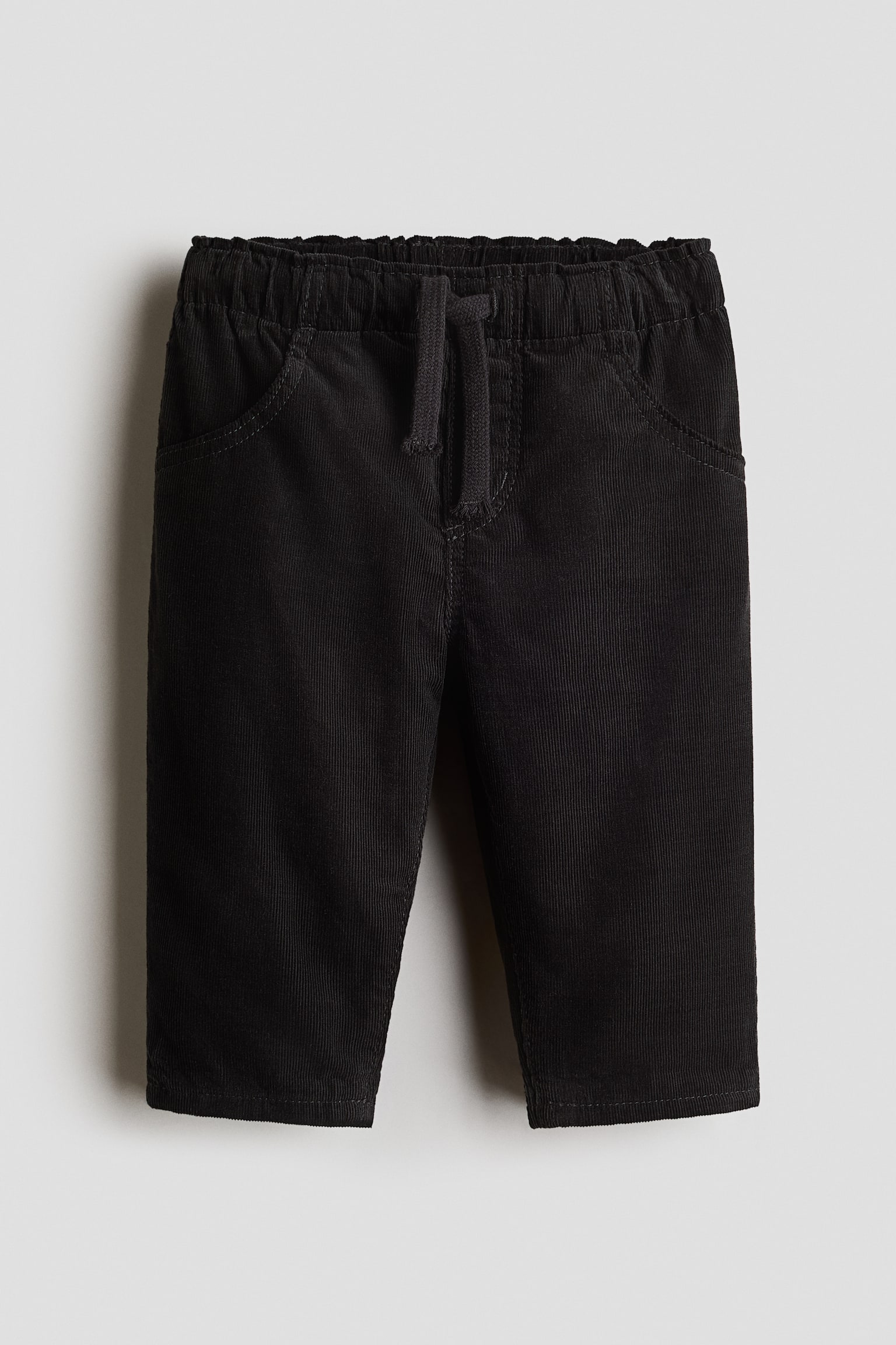 Pantaloni tip jogging din catifea reiată - Gri-închis/Maro/Verde-kaki închis