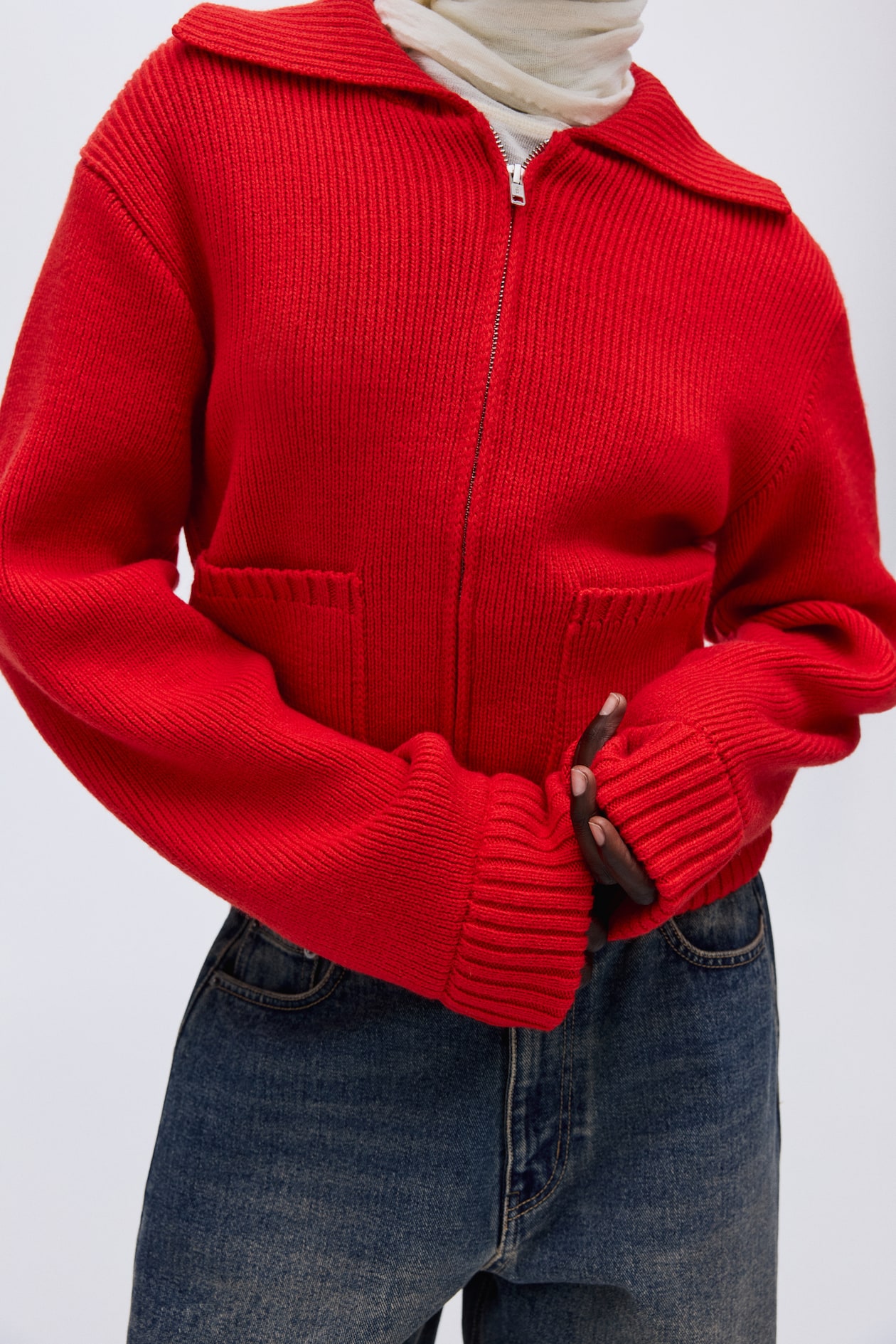 Cardigan with Zipper - image 2