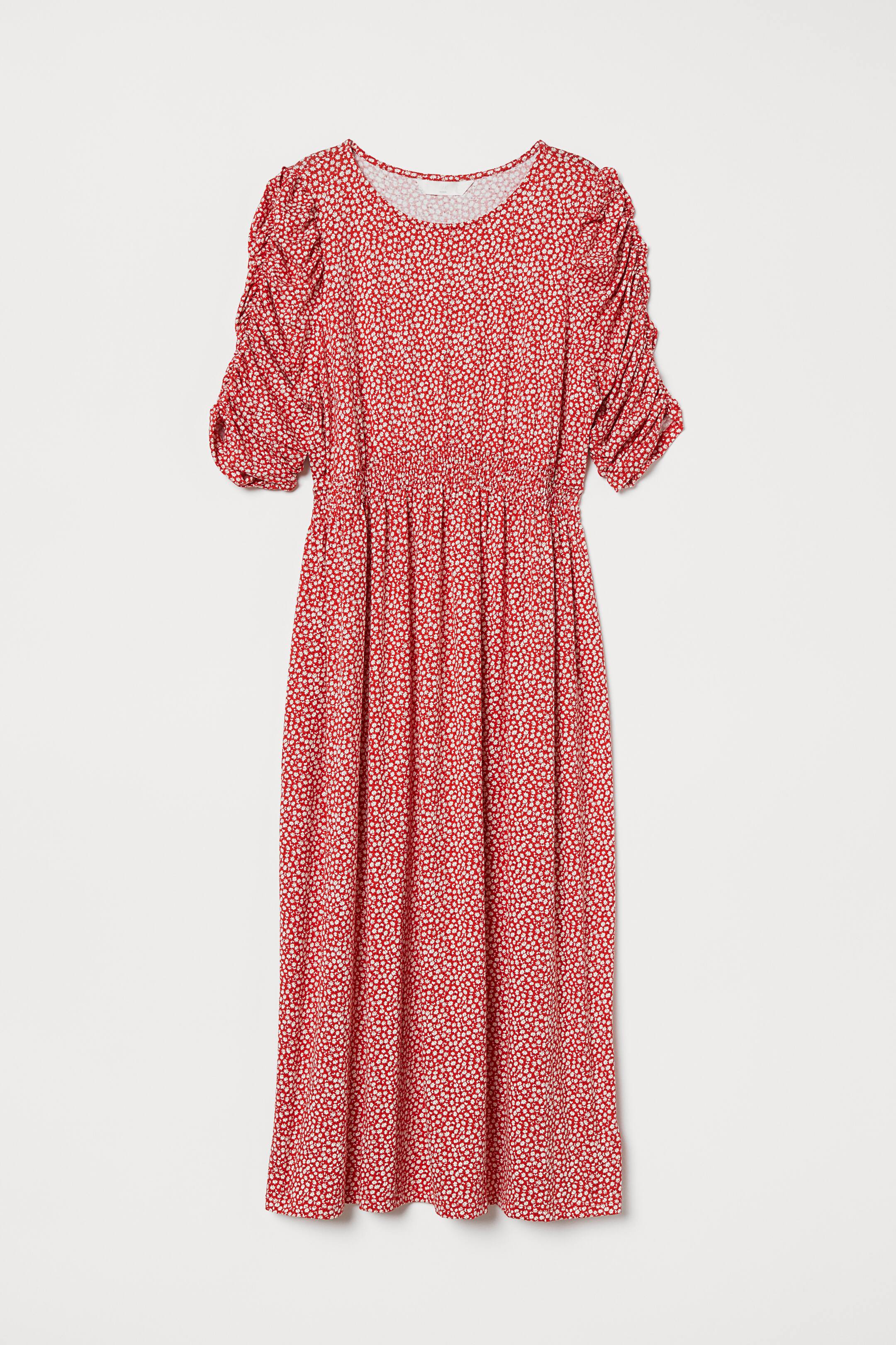 View larger image: MAMA Patterned jersey dress - Red/Floral - Ladies | H&M IE 1