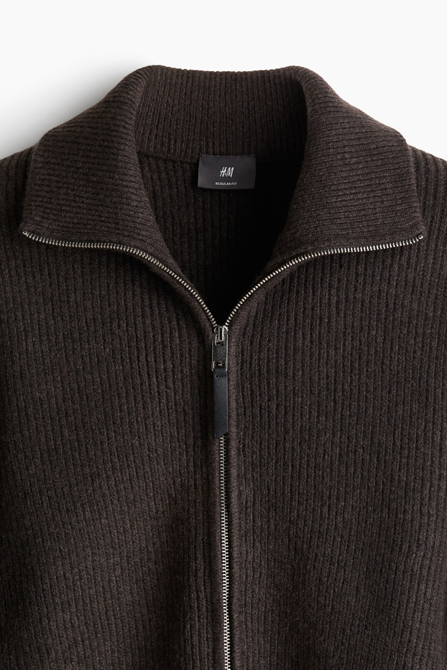 Regular Fit Rib-knit cardigan - Dark brown/Beige/Dark grey marl/Cream/Navy blue - 6