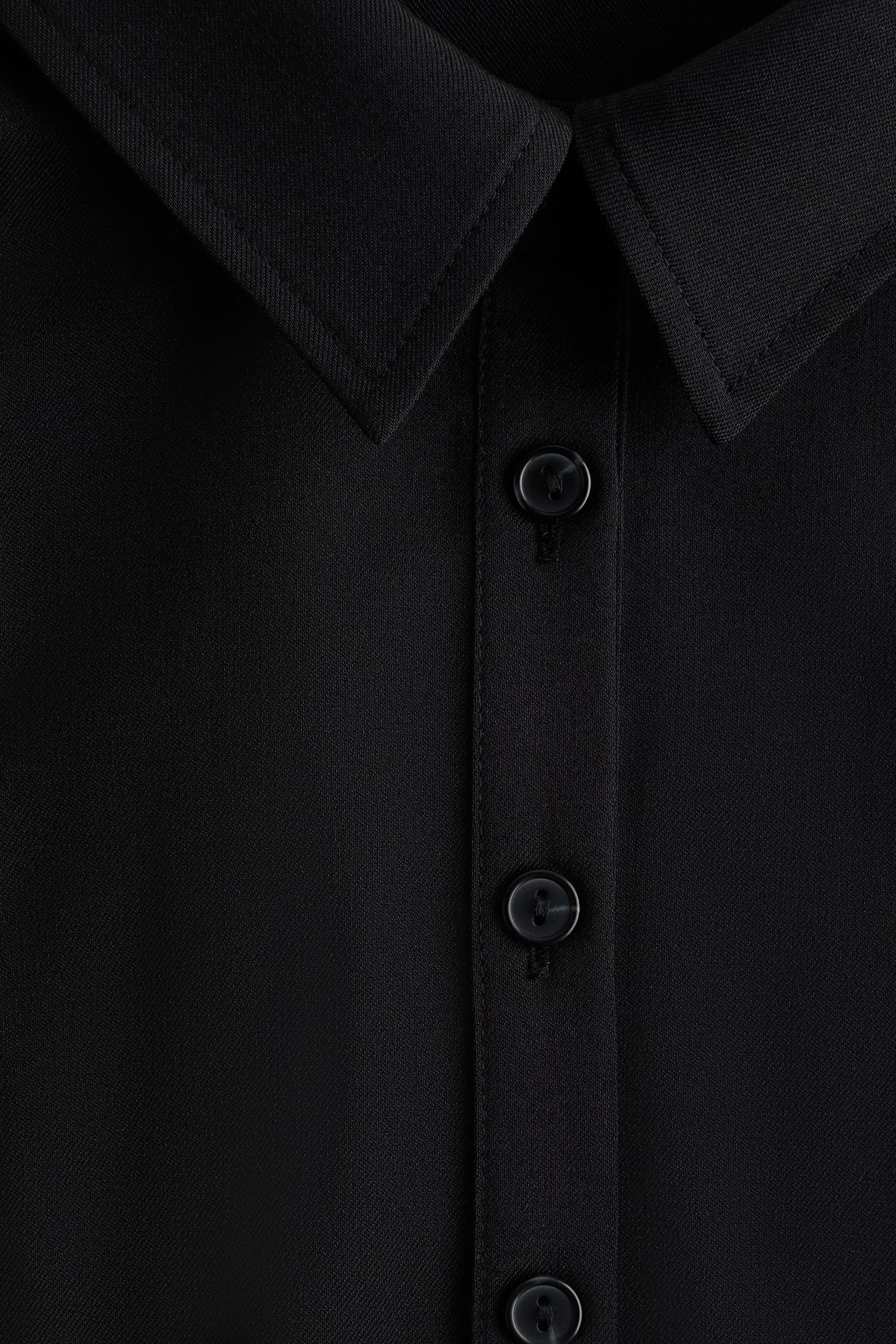 Short-sleeved dress - 블랙/다크 그레이 - 3