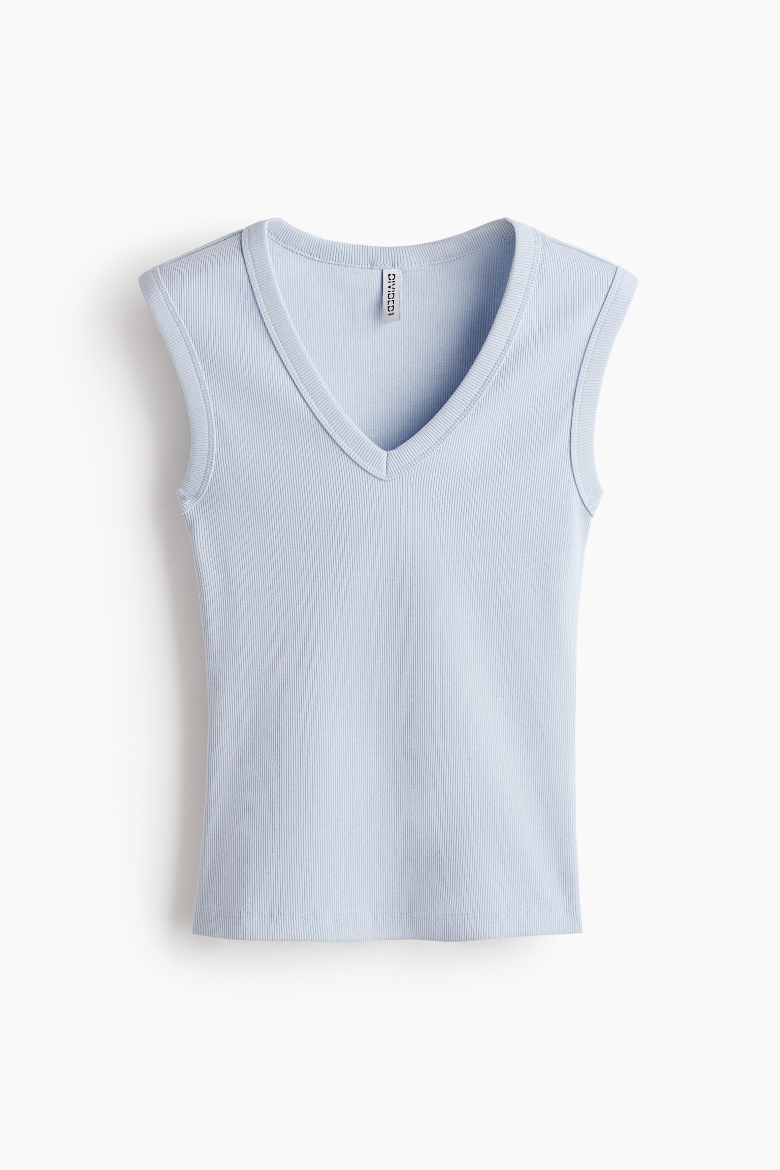 Ribbed V-neck vest top - 1