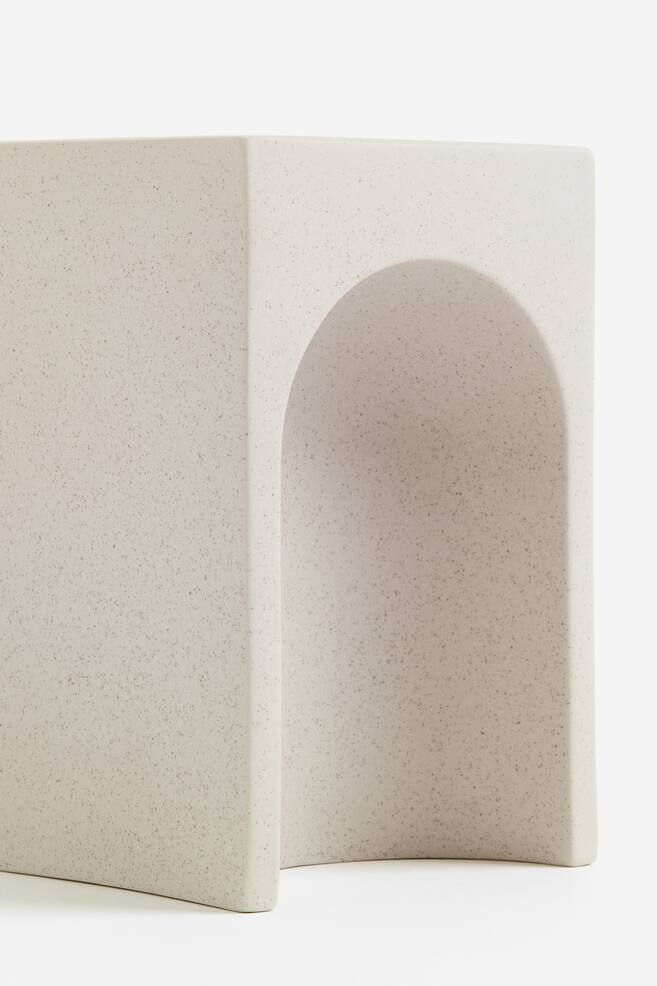 Stoneware bookend - Light beige/Speckled - 3