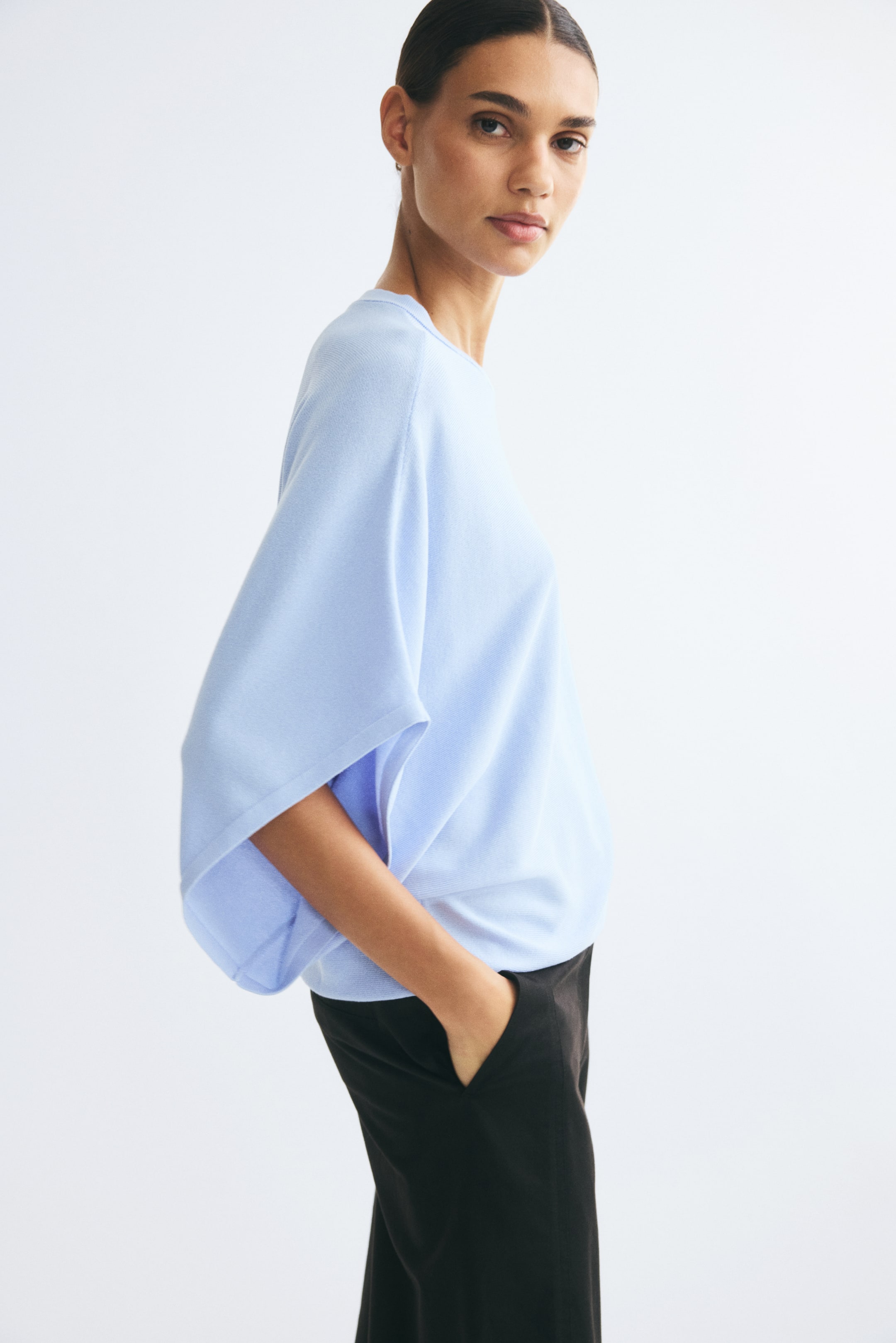 Boxy Fine-Knit Top