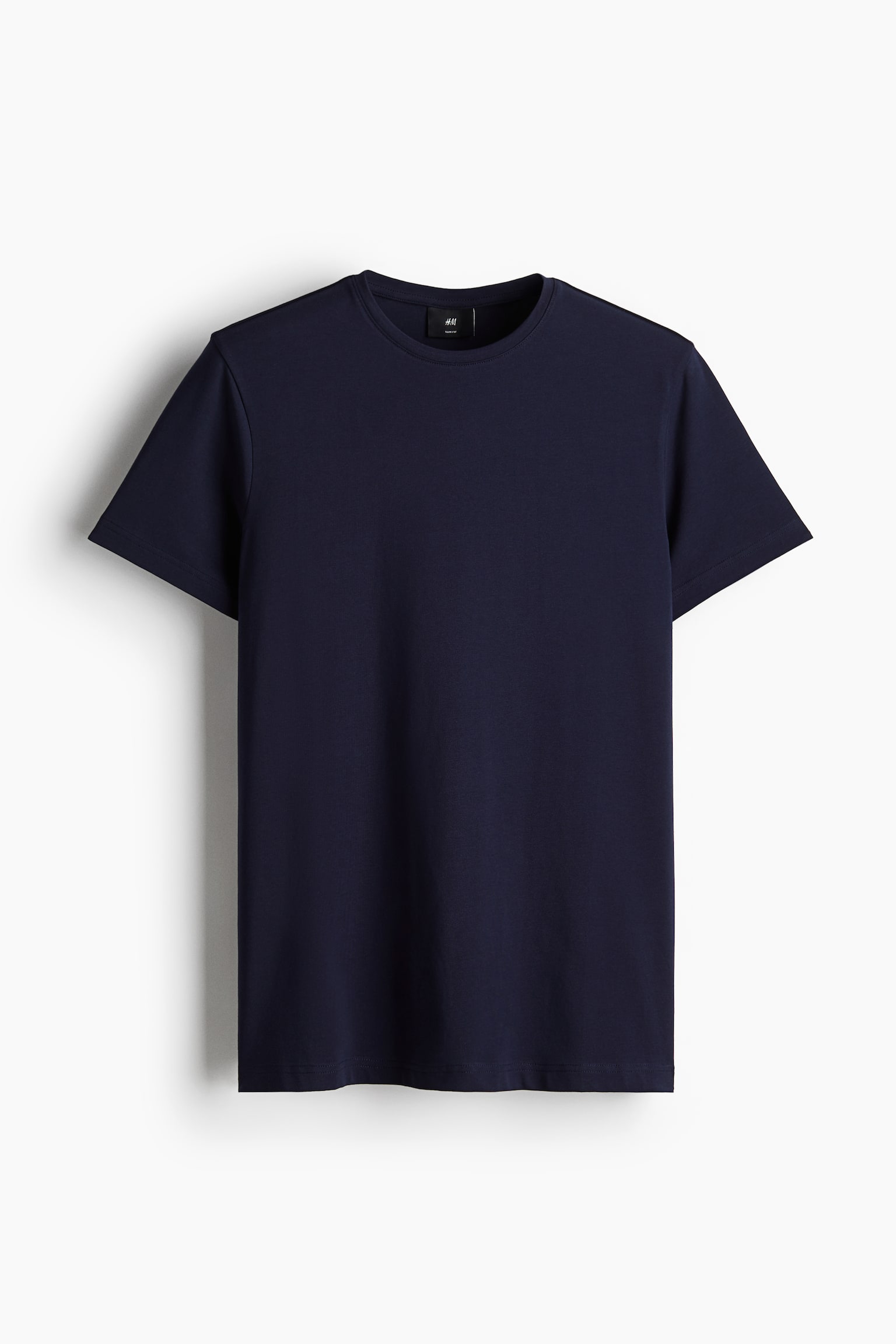 Slim Fit Round-necked T-shirt - Navy blue/White/Black/Forest green/Grey/Green - 2