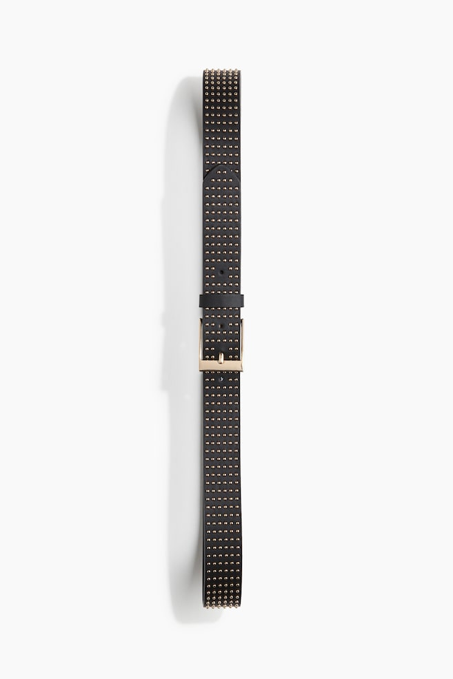 Riem met studs - Zwart - 1
