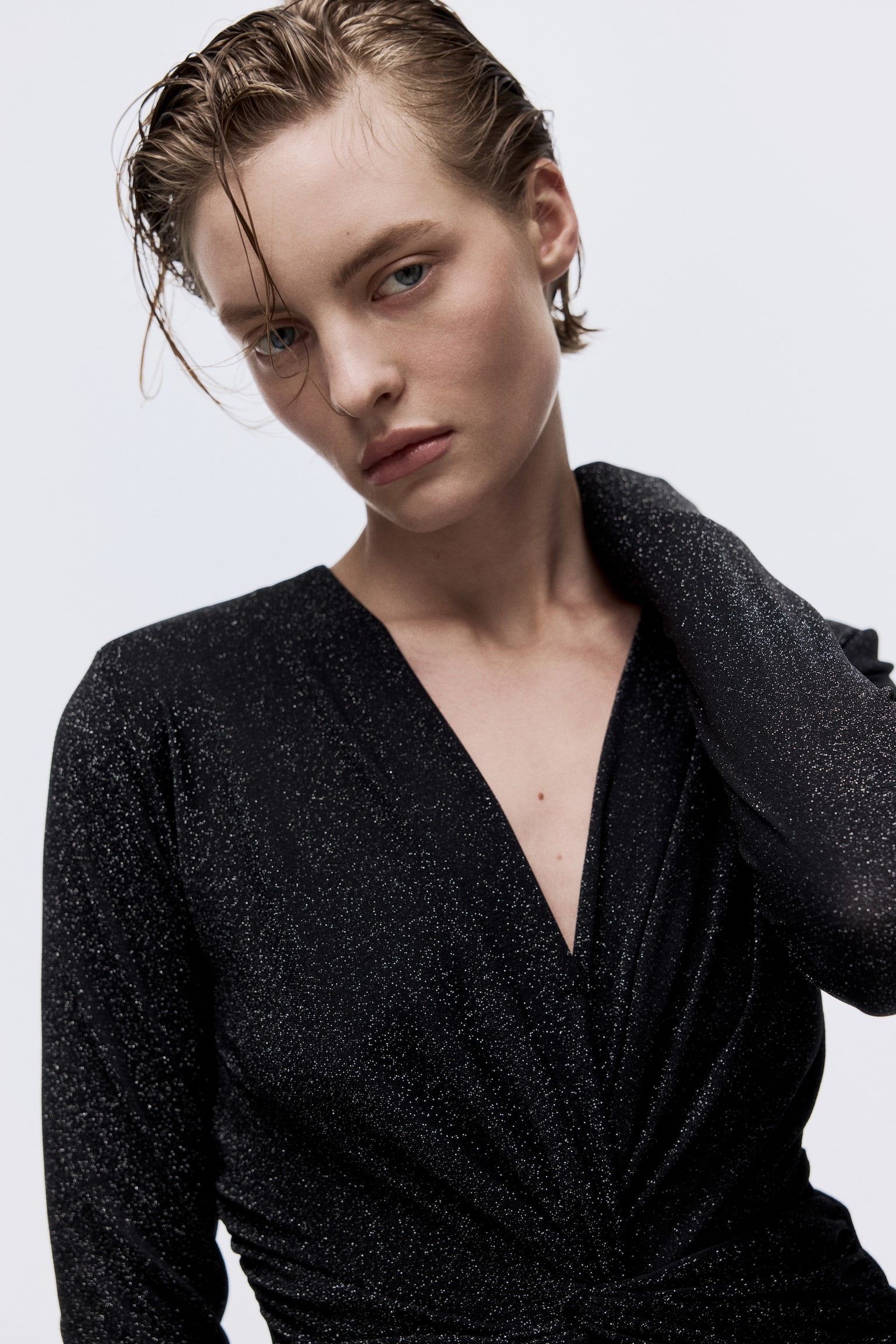 Glittery jumpsuit - Black - 4