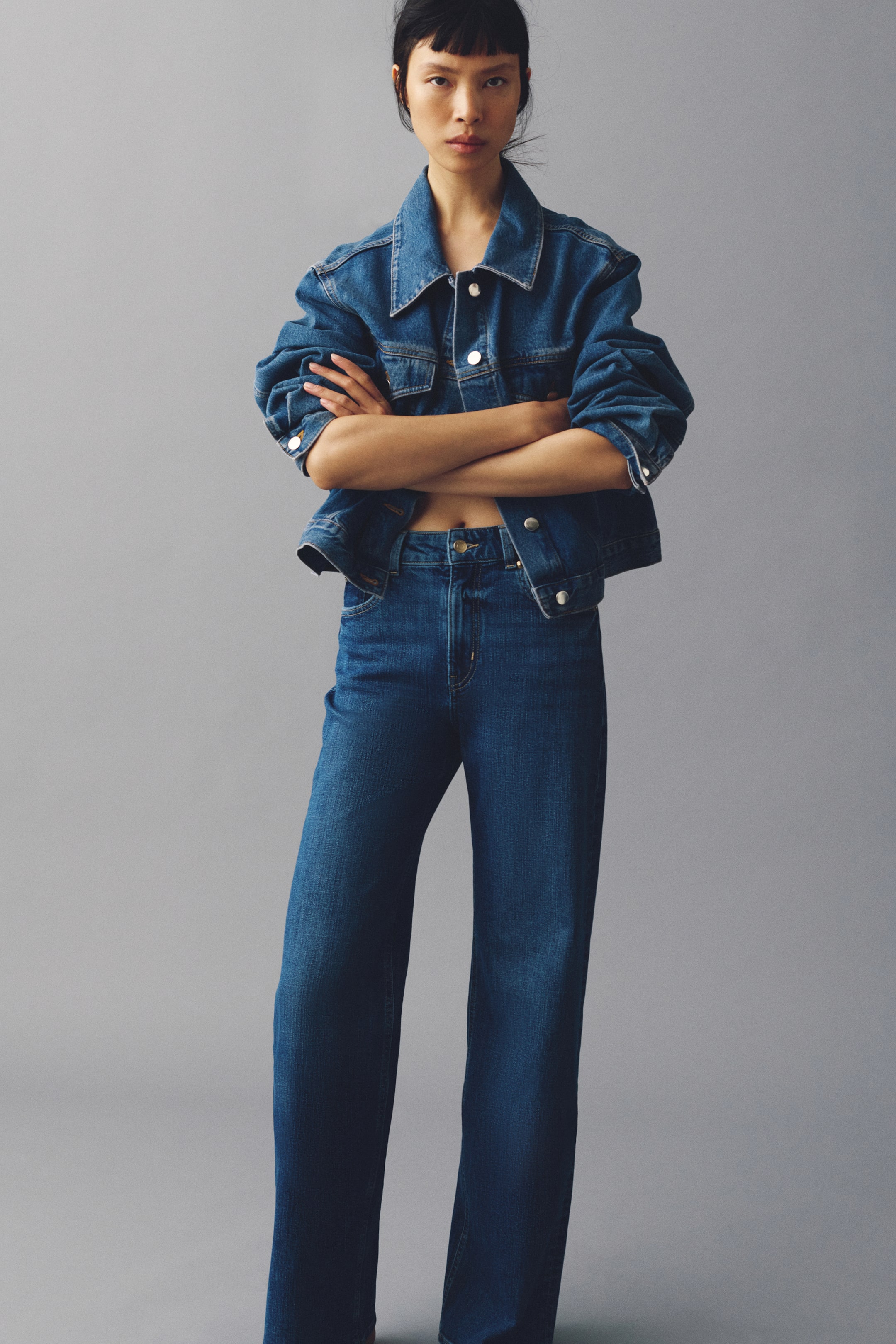 拡大画像を表示: ワイドハイデニム - デニムブルー - レディース | H&M JP 4