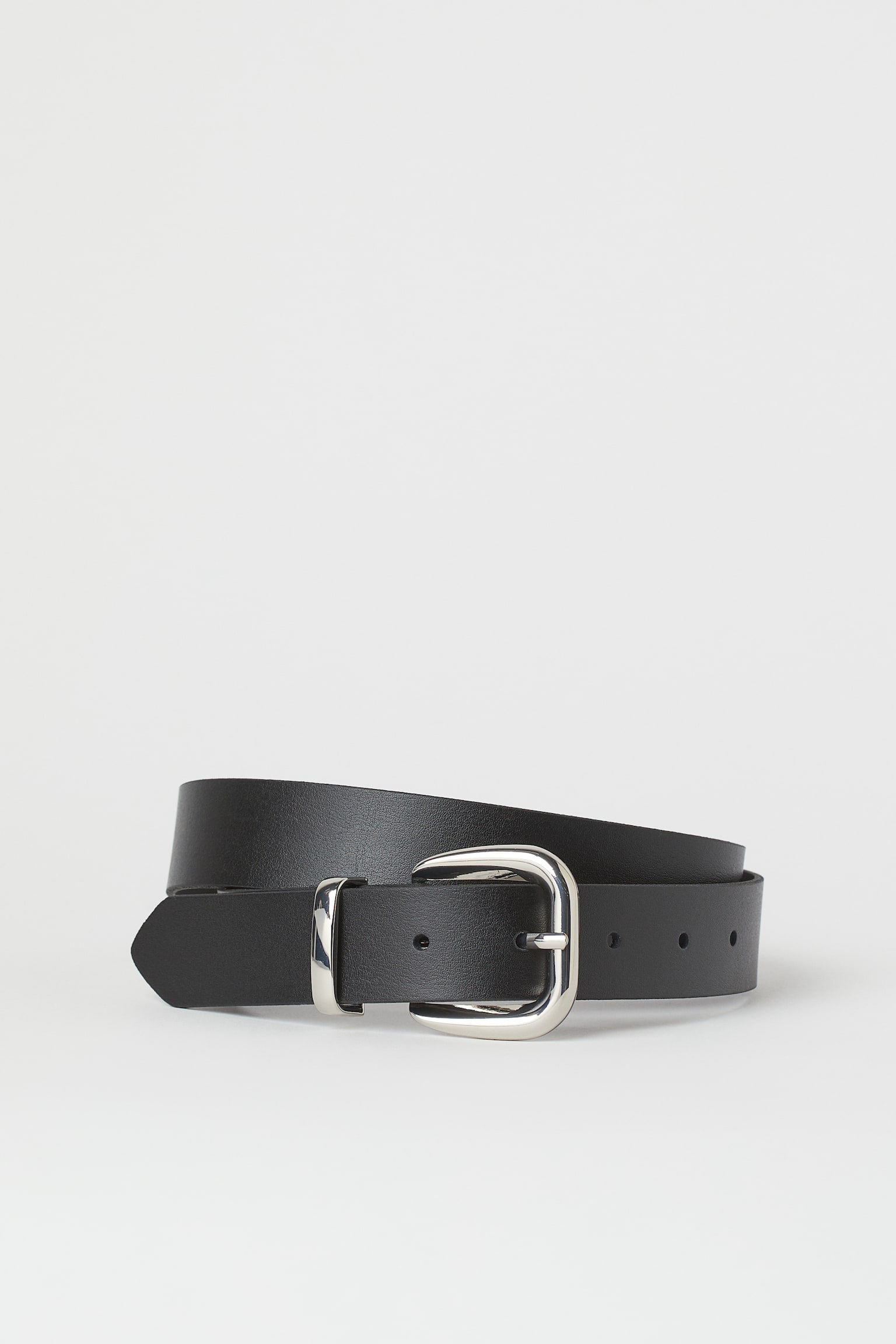 Leather Belt - Black - 1