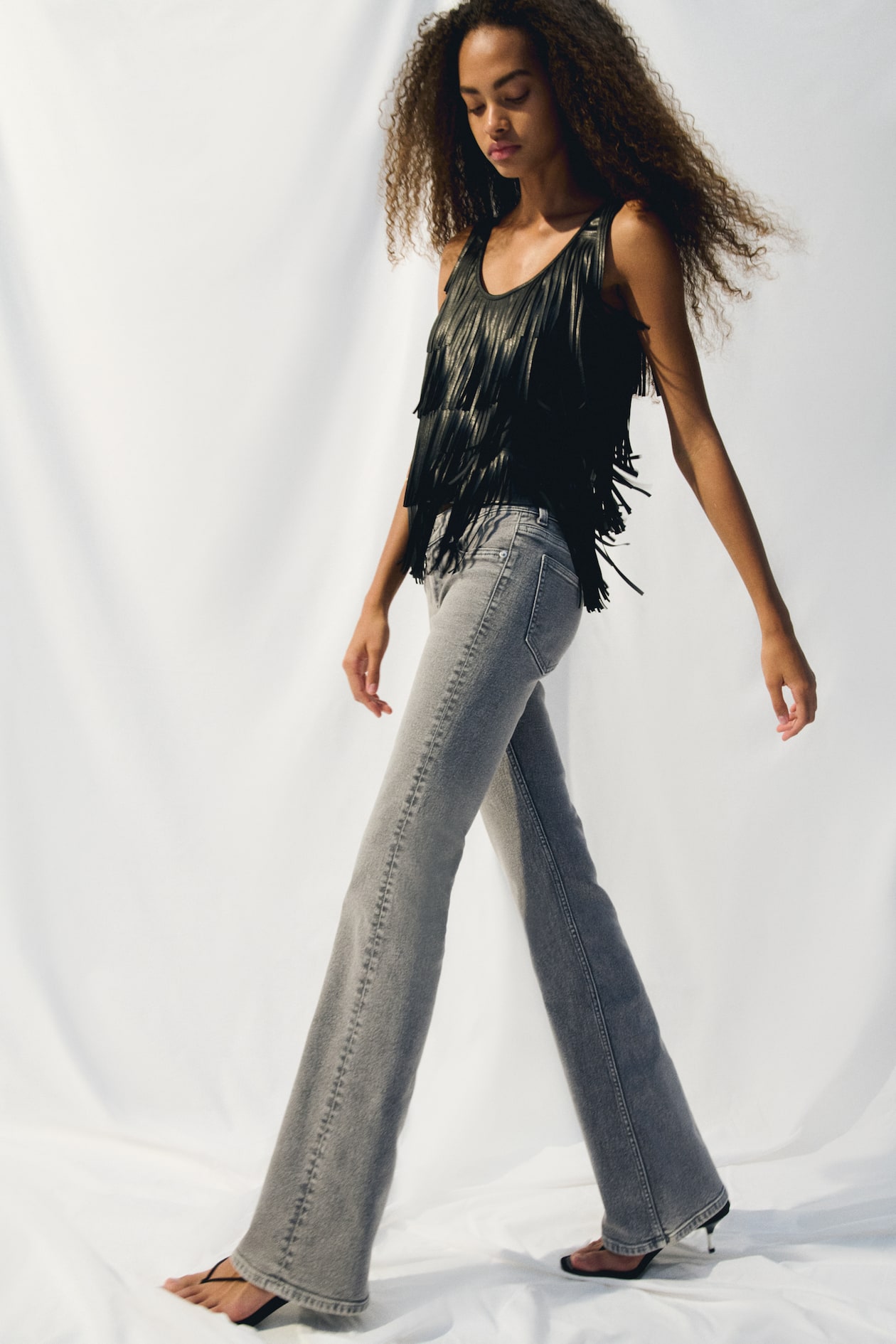 Low Rise Flared Leg Jeans - image 3