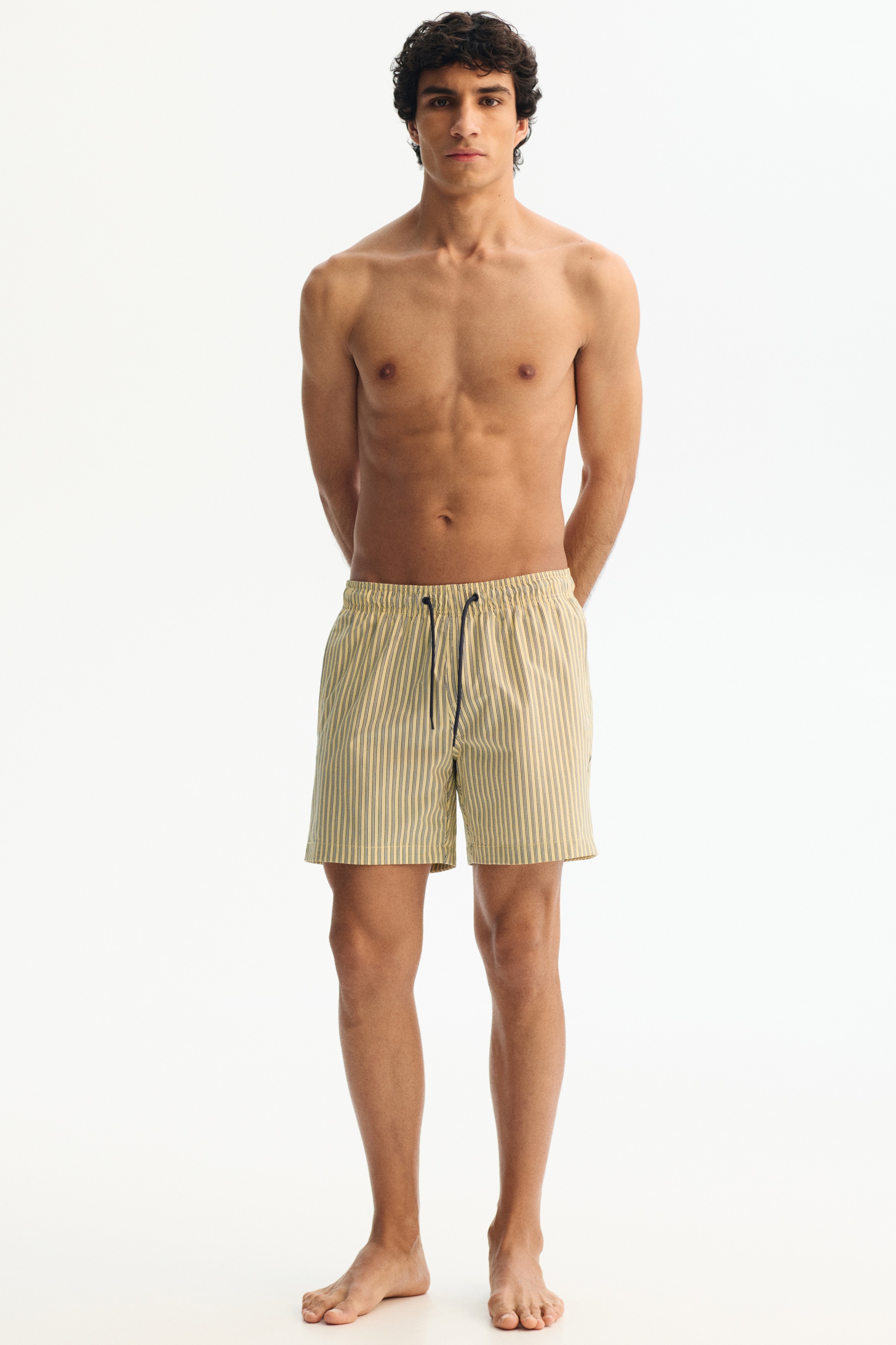 Seersucker swim shorts