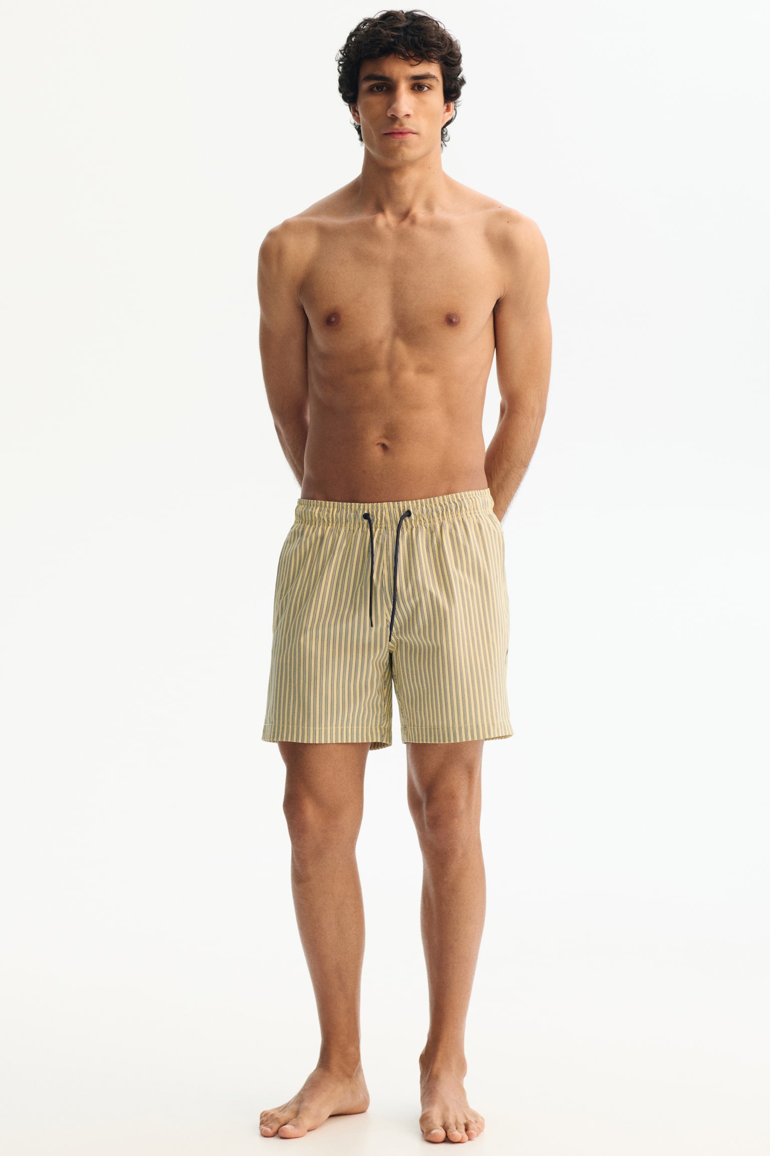 Seersucker swim shorts - Light yellow/Striped/Green/Striped/Light blue/Striped/Pink/Striped/Dark brown/Striped/Orange/Striped/Blue/Striped - 6