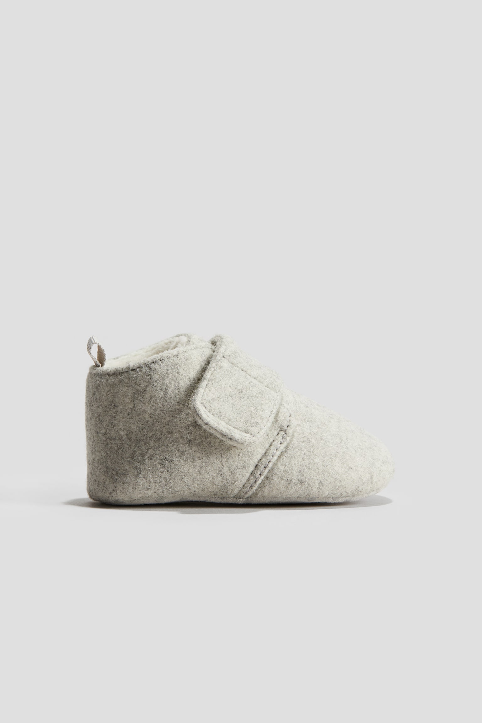 Soft slippers - Light grey/Rust red - 1