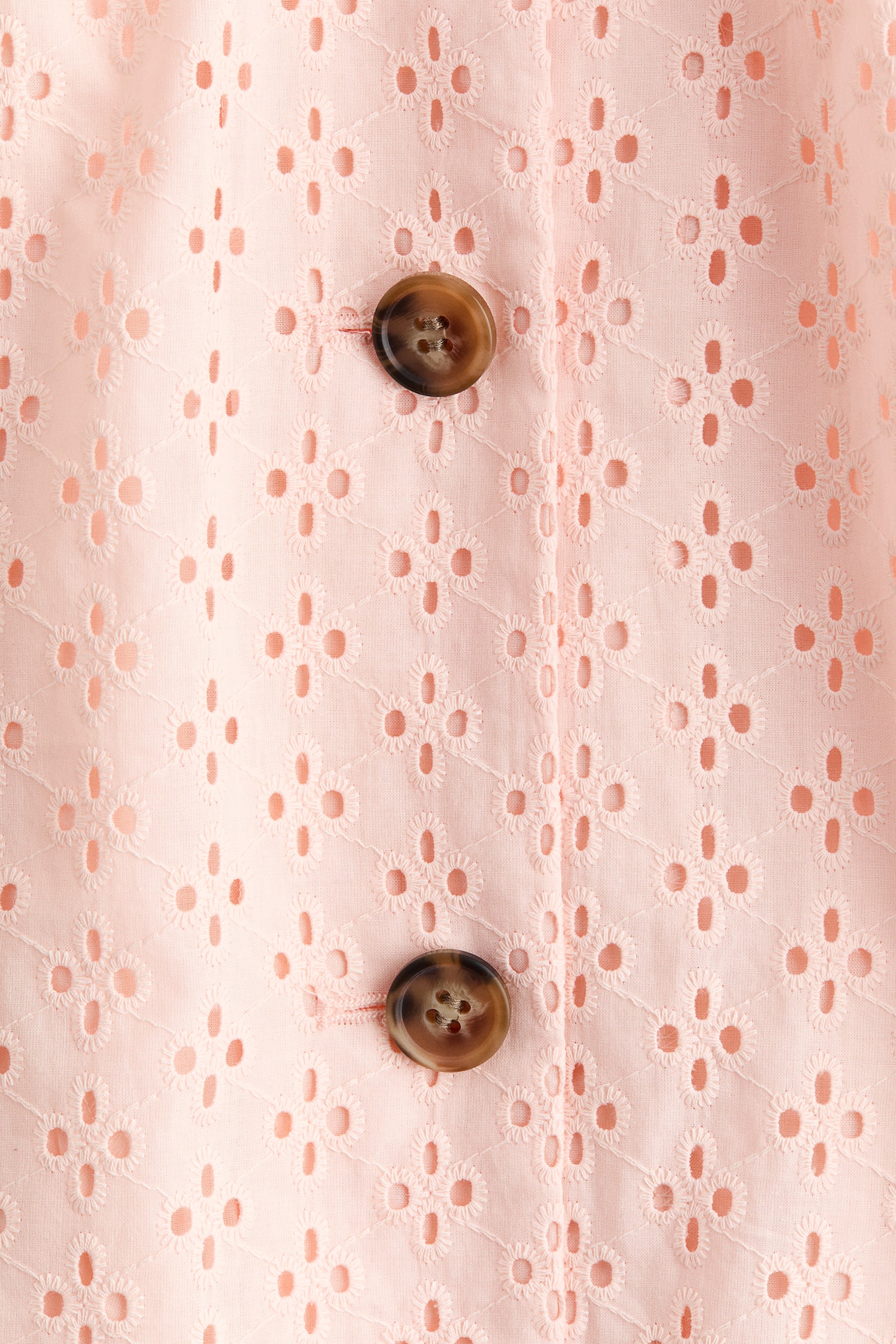 ז'קט כותנה עם תחרה שוויצרית - ורוד בהיר - 3