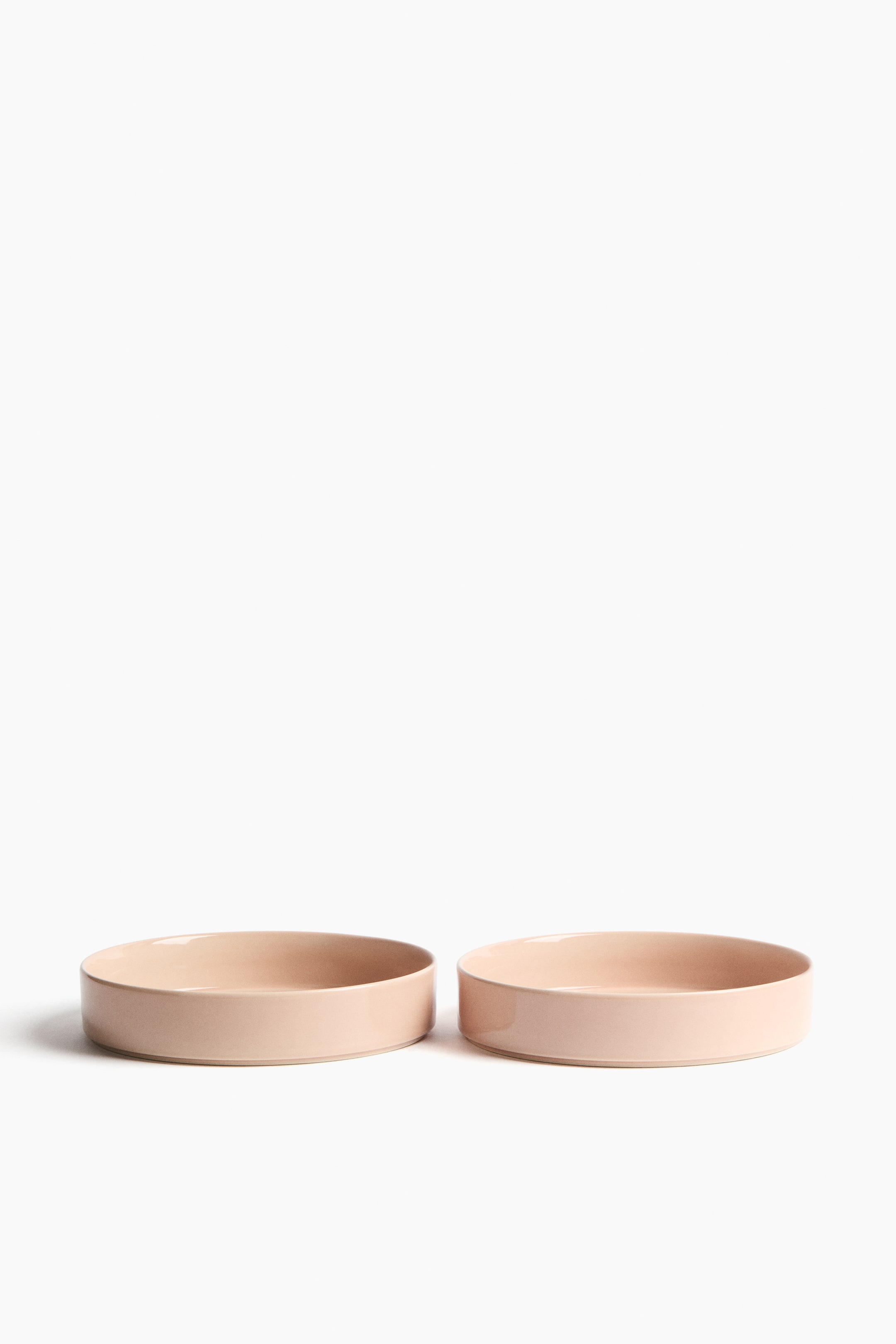 View larger image: 2-pack stoneware deep plates - Light pink - Home All | H&M GB 1