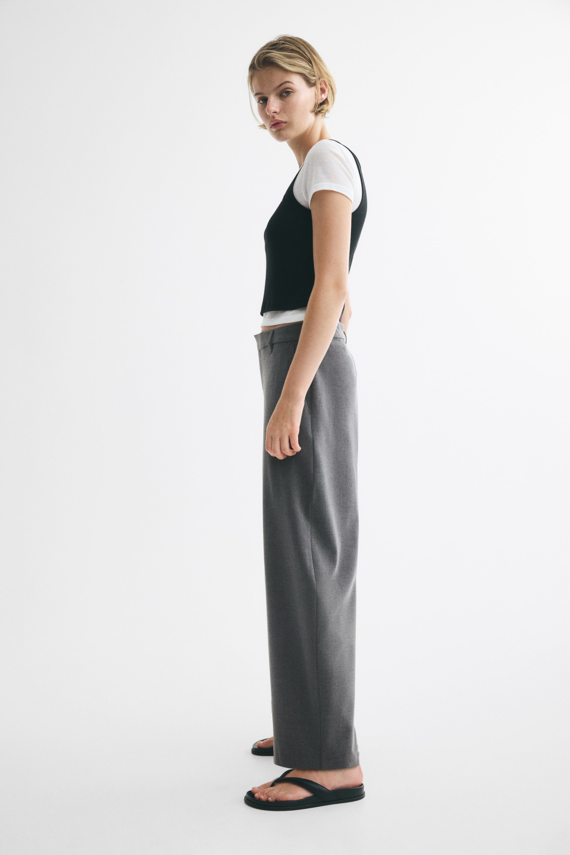 Pantalon chic à jambes tonneau