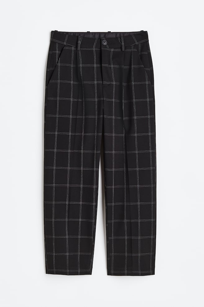 Wide trousers - Black/Checked/Black/Grey - 1