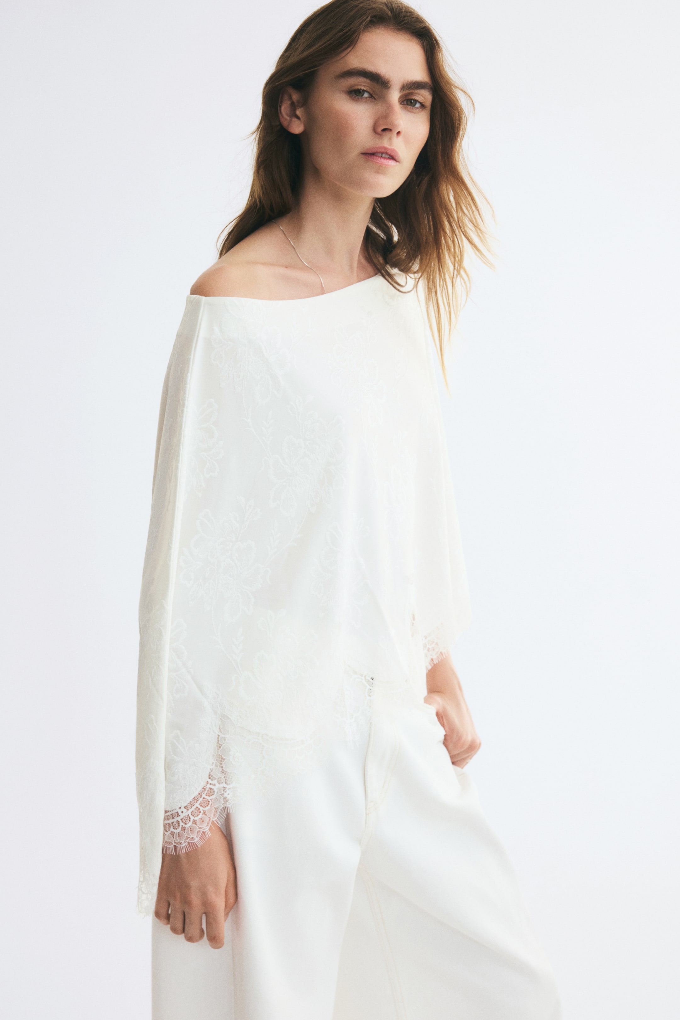 One-Shoulder Cape Top