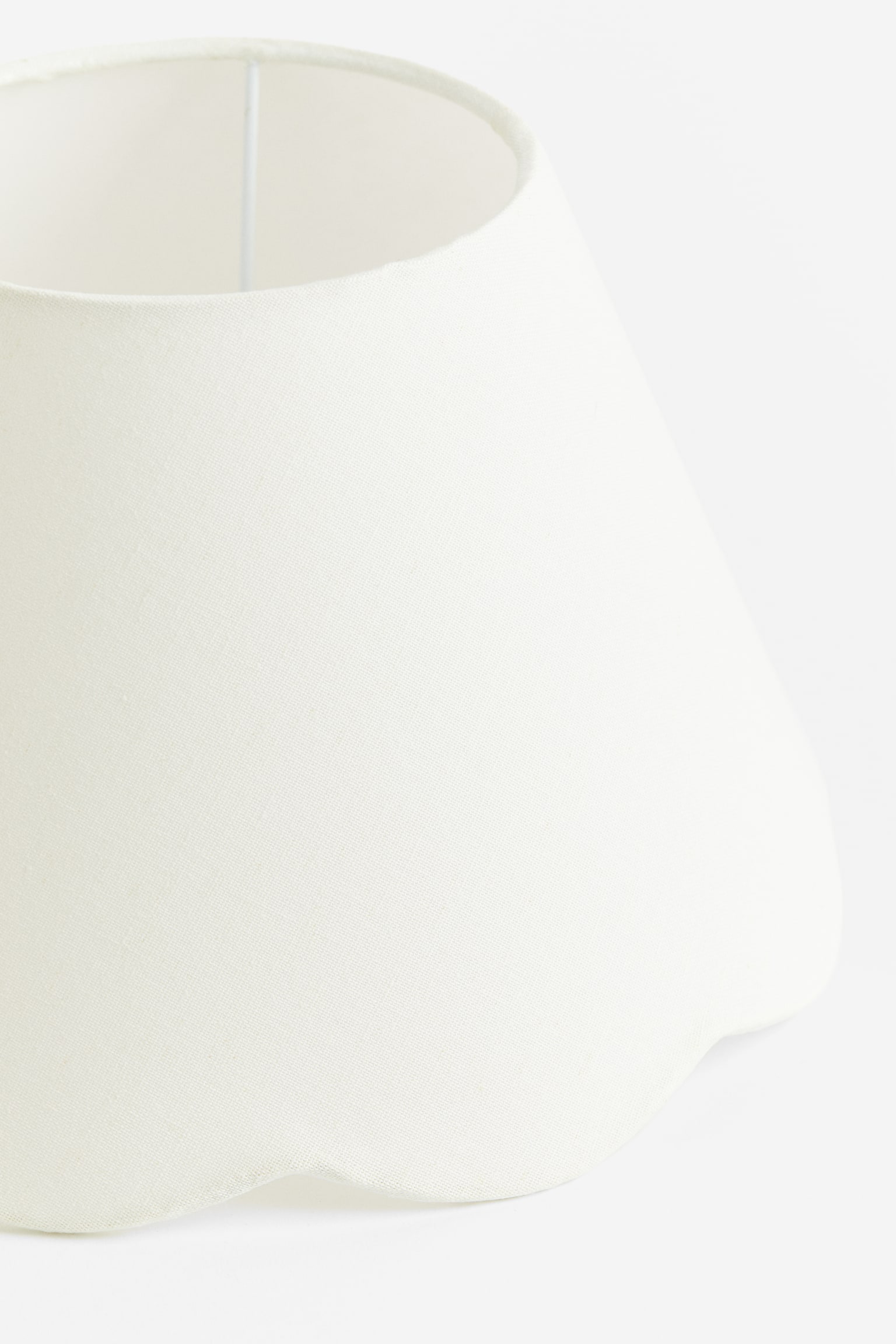 Small linen-blend lampshade - White/Beige - 2