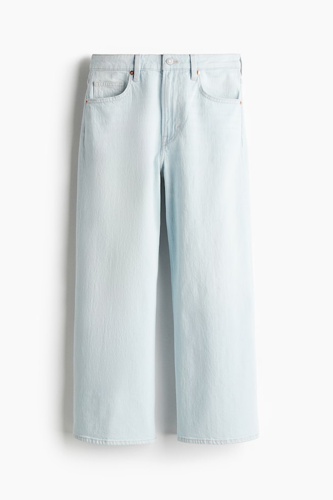 Wide High Cropped Jeans - Pale denim blue/Light denim blue/Denim blue/Dusty beige/White/Light beige/Dark denim blue - 1