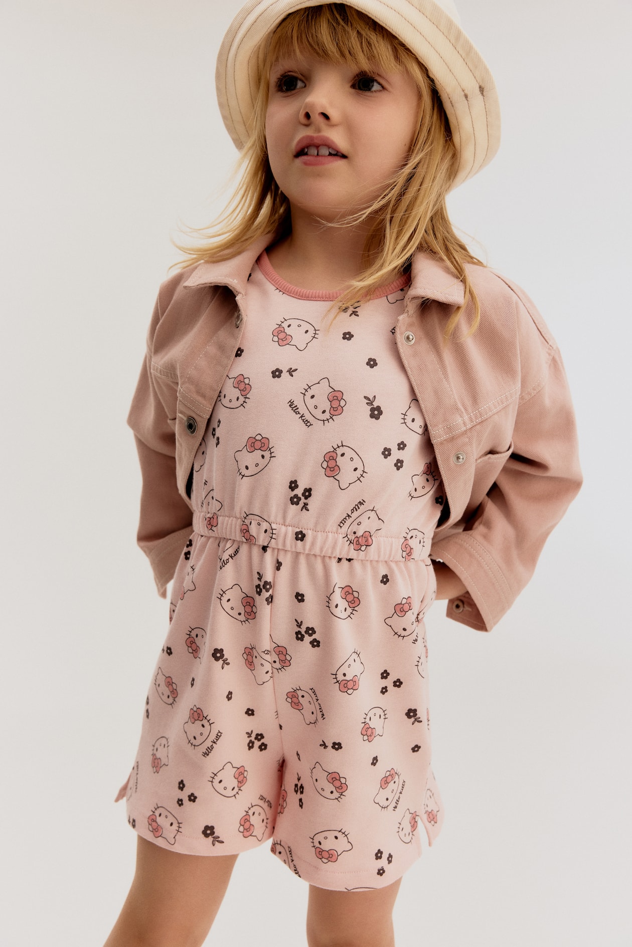 Combinaison Sweat Hello Kitty Rose Pour Fille – Taille 8 Ans – état Très Bon