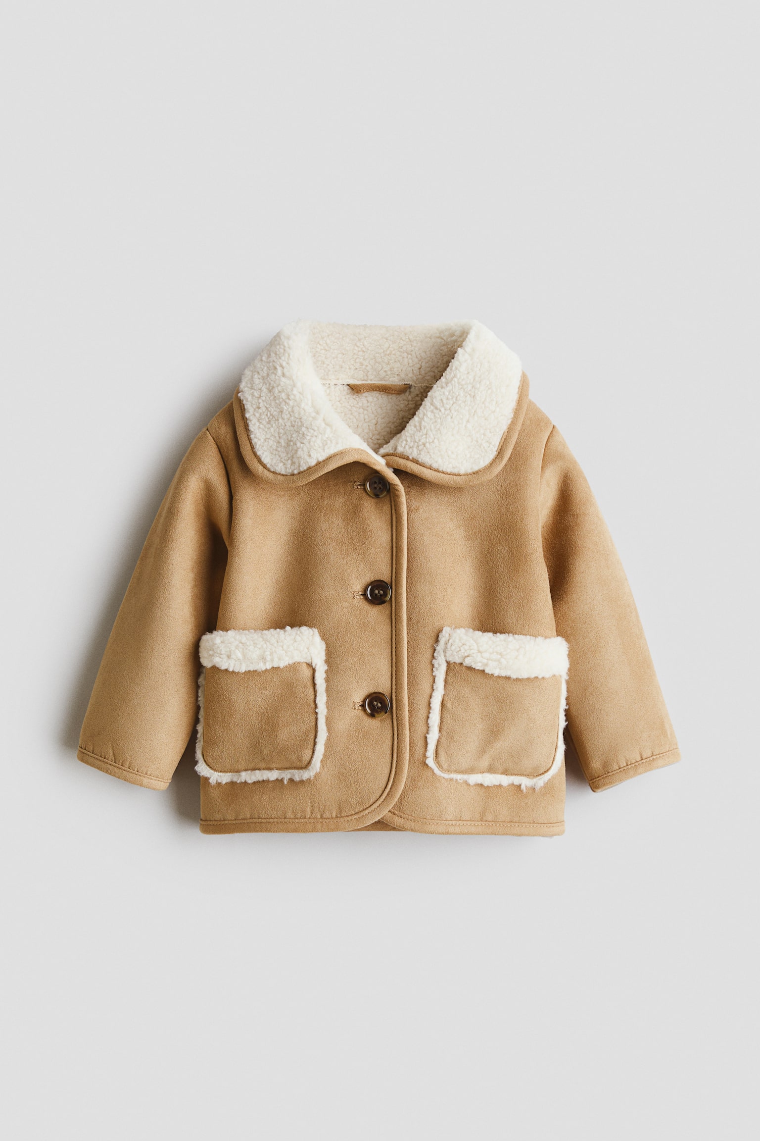 Jasje met teddy voering - Beige
