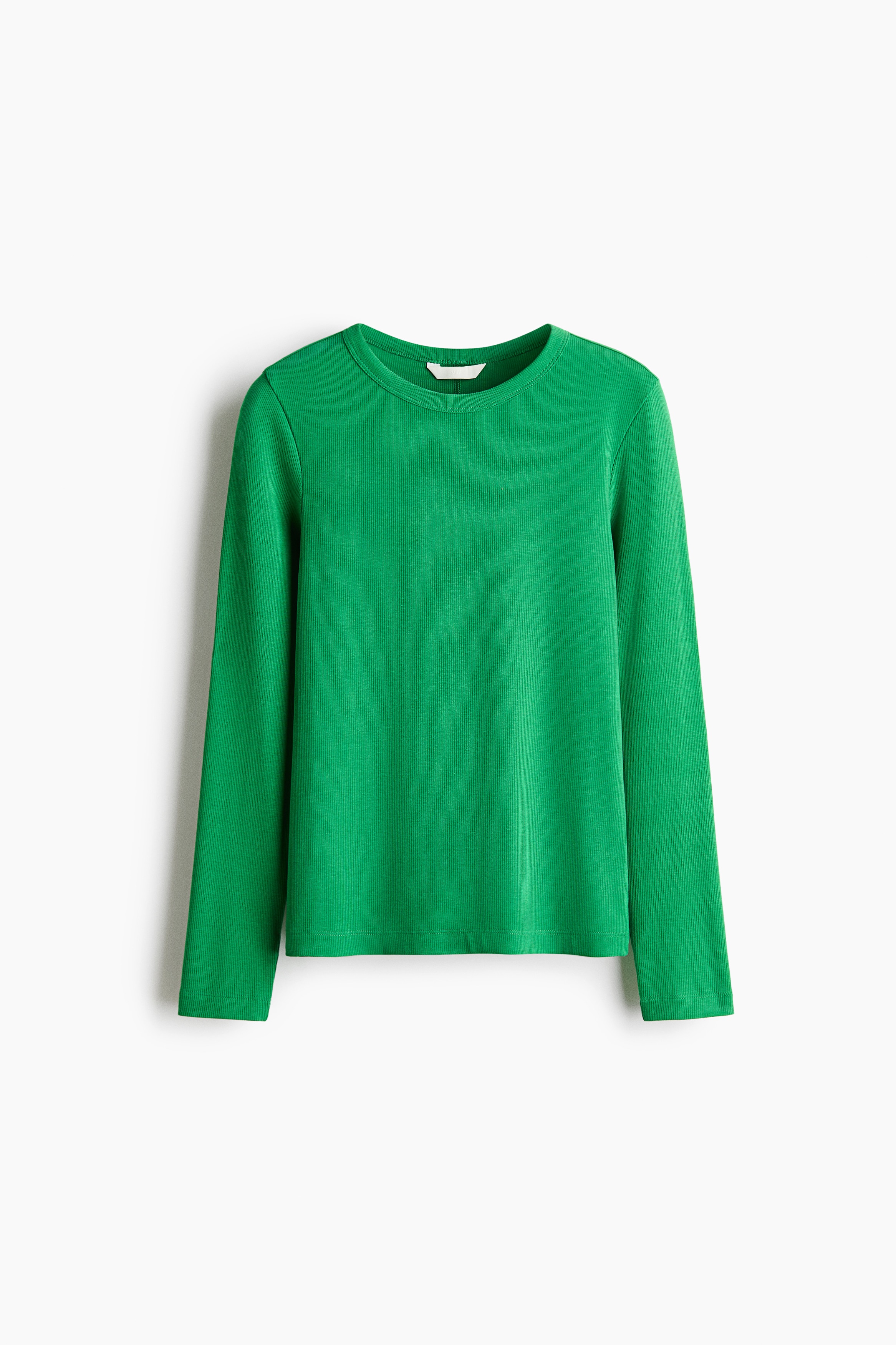 Geripptes Langarmshirt - Grün/Dunkles Mattlila/Weiß/Dunkles Khakigrün/Graumeliert