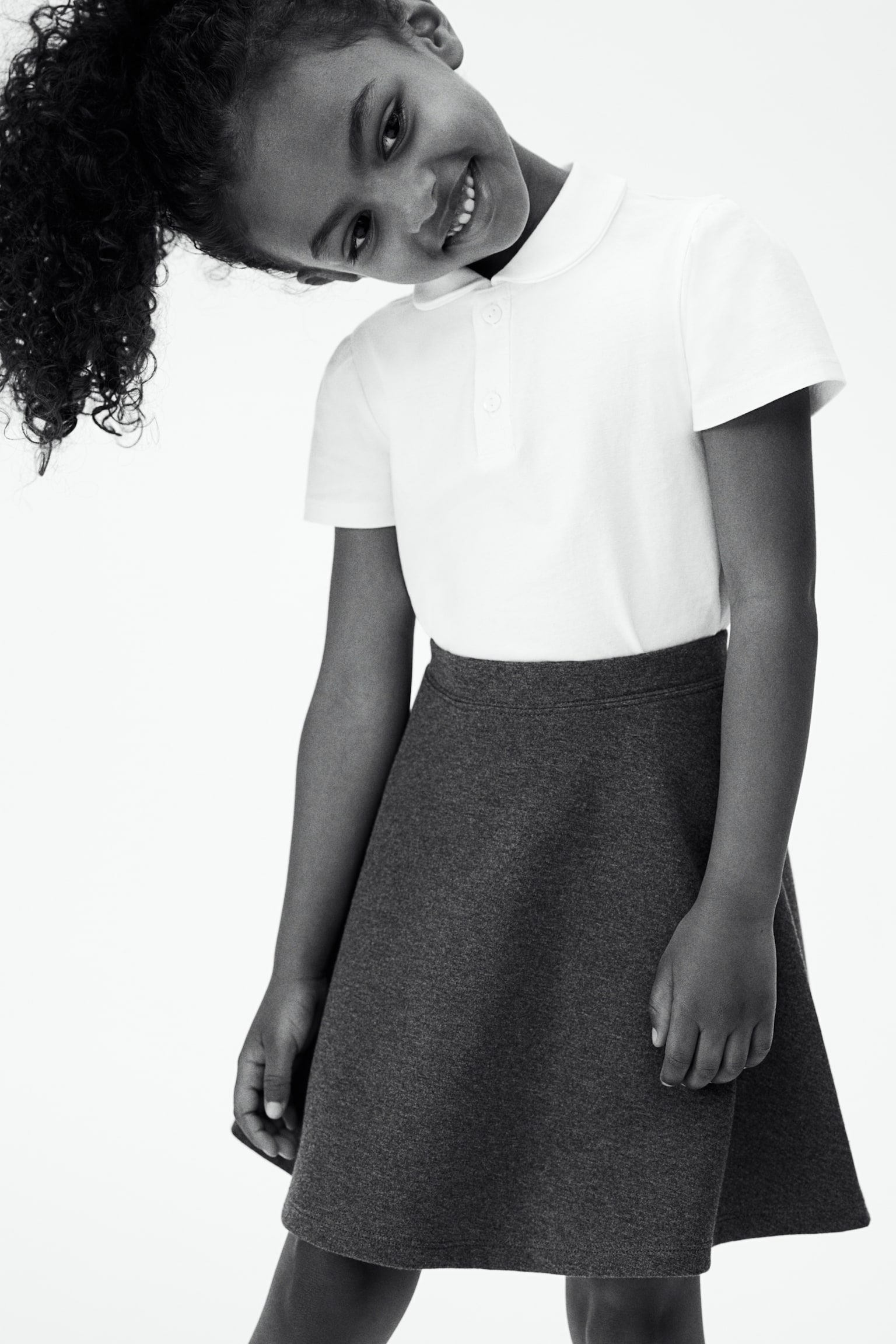 Jersey school skirt - Dark grey/Black/Navy blue - 3