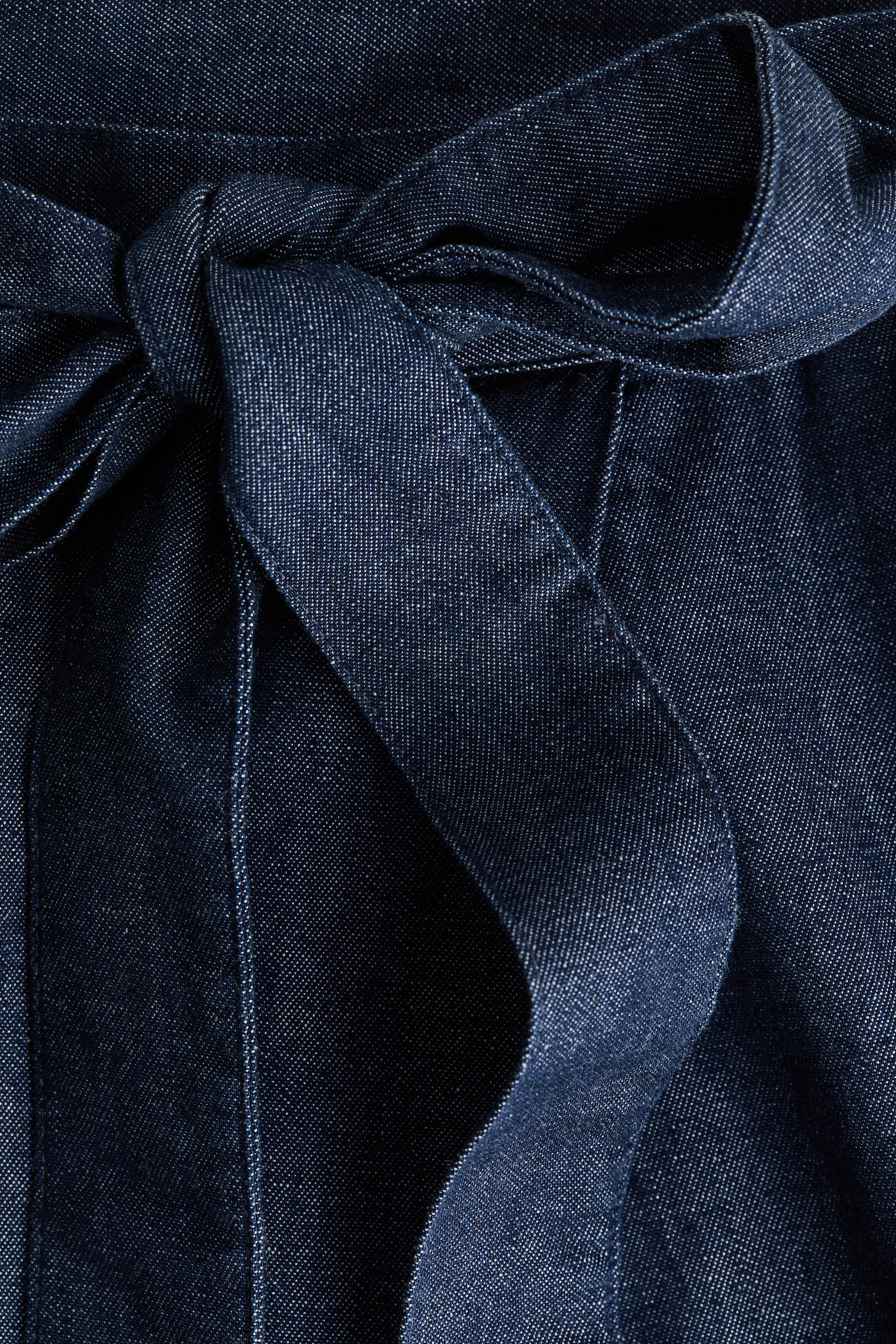 Женские джинсы H&M Tie-Detail Denim Pants, цвет: Тёмный джинсовый синий — фото 6