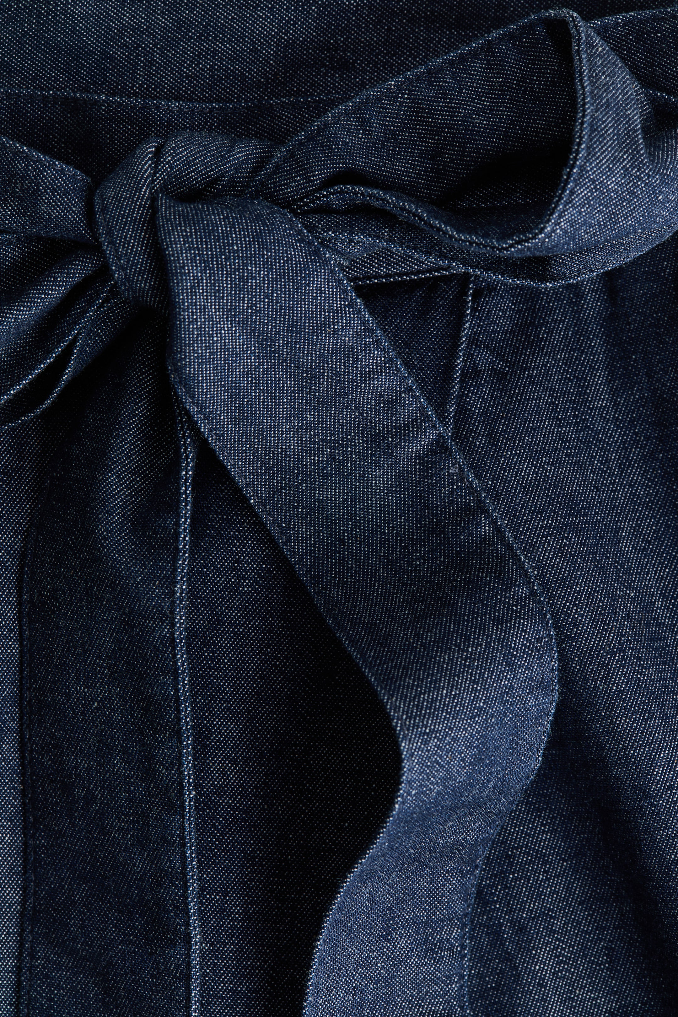 Tie-Detail Denim Pants