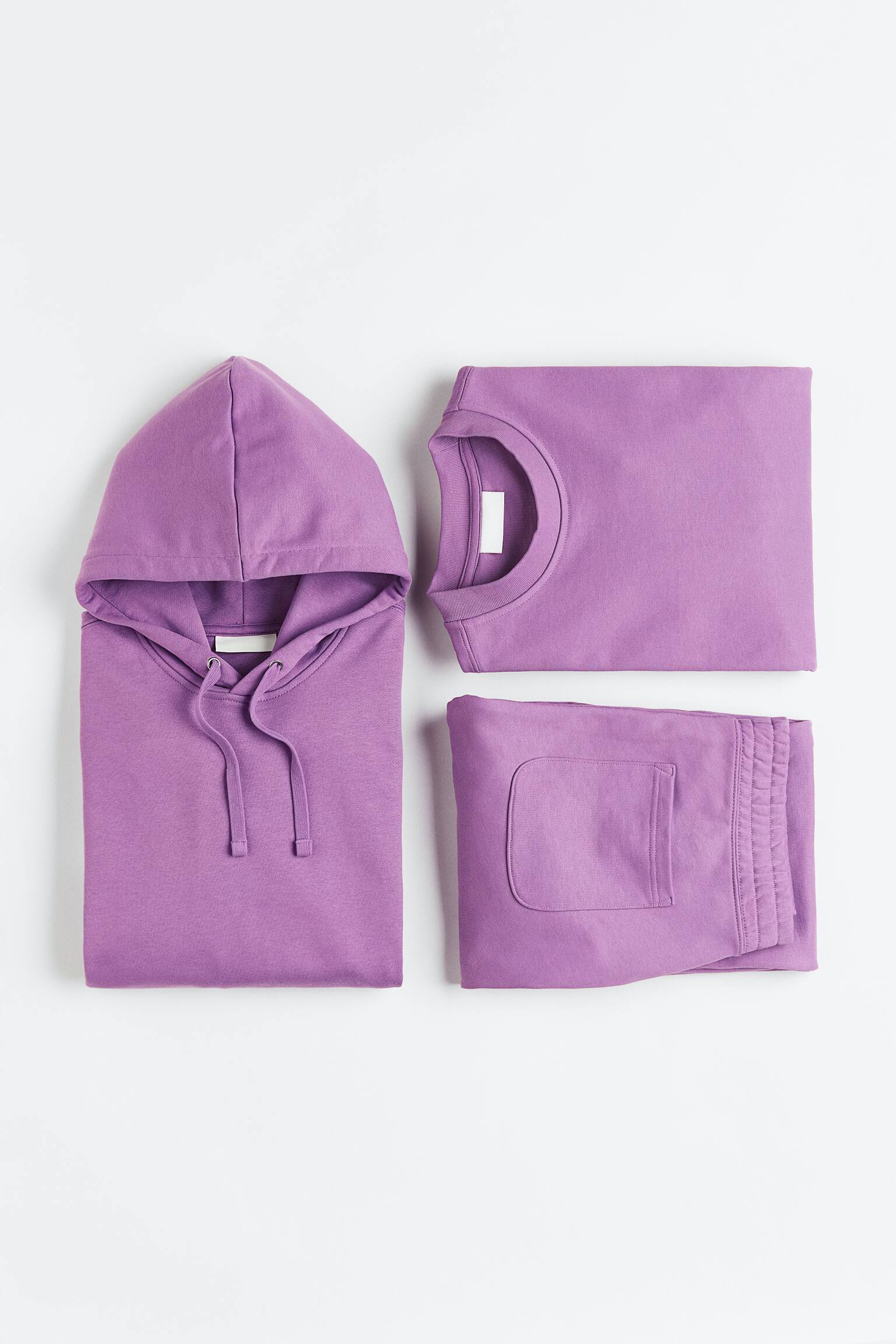 Relaxed Fit Cotton joggers - Deep lilac - 2