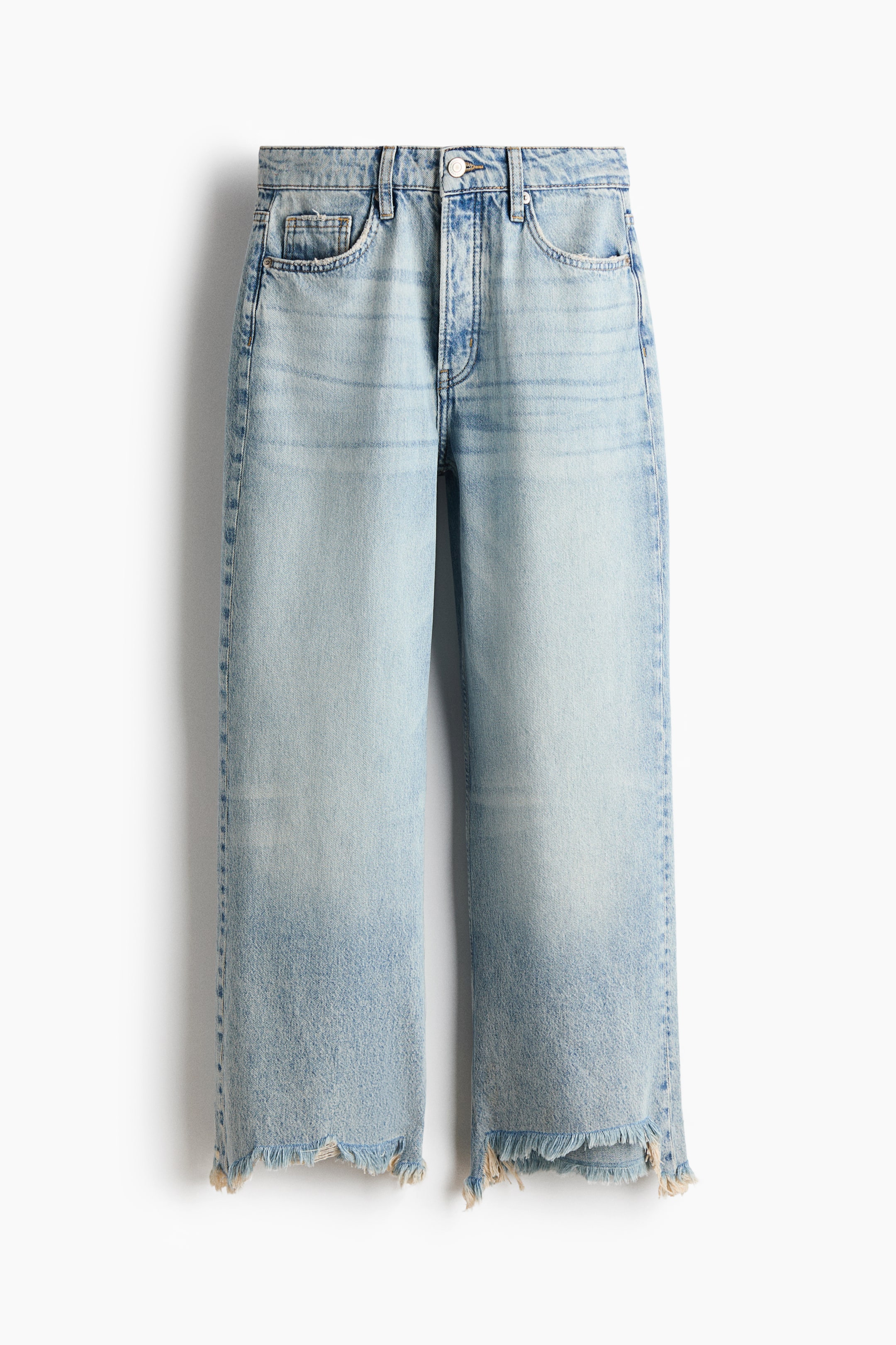 Zobrazit větší obrázek: Wide High Waist Ankle Jeans - Světlý denim blue | H&M CZ 1