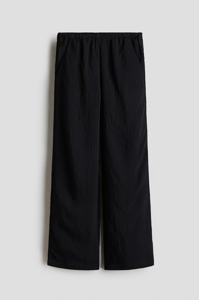 Kalhoty s vázacími detaily - Černá/Bleděmodrá/Světle zelená khaki/Krémová - 1
