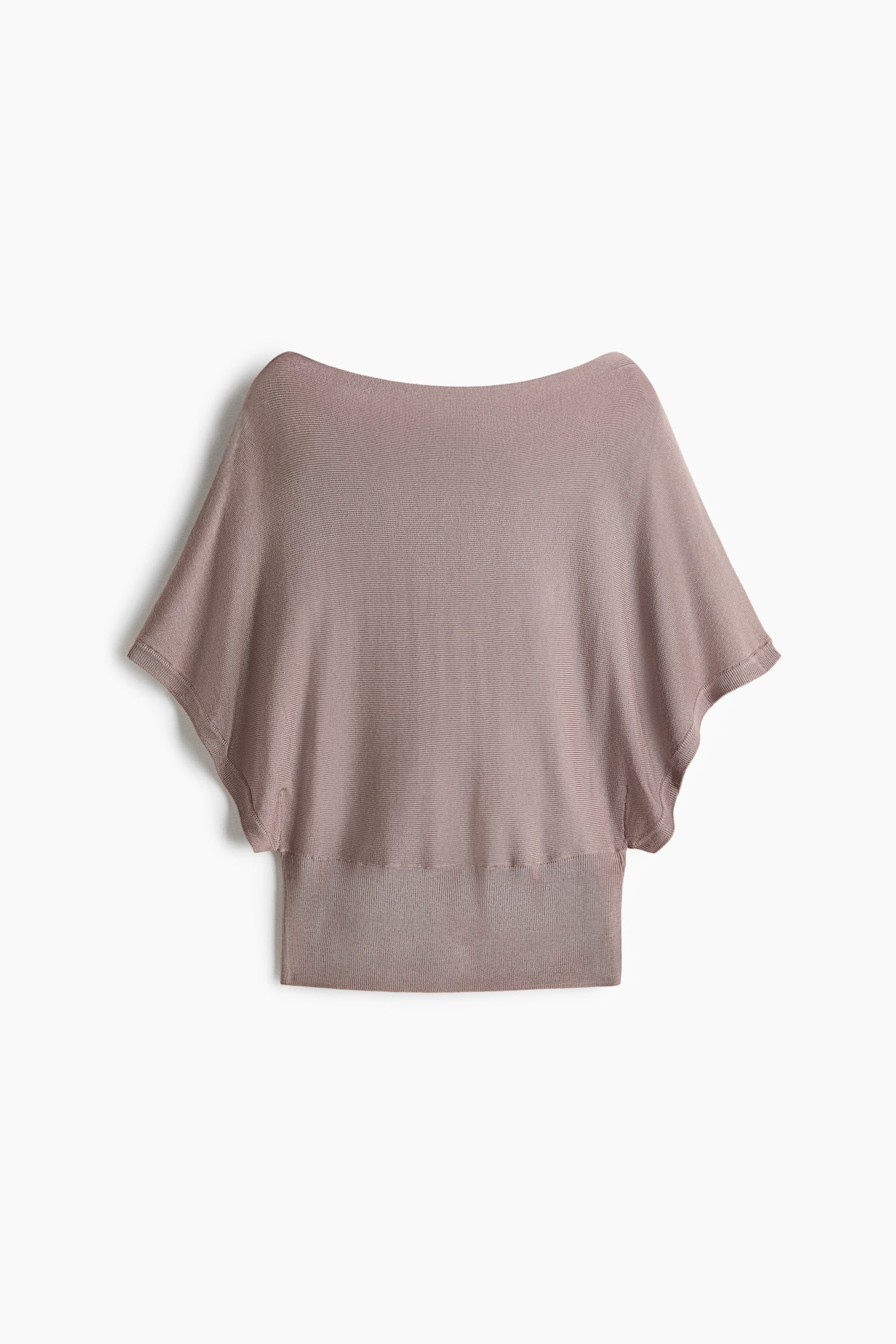Haut à manches chauve-souris en tricot fin - Taupe ancien/Noir/Gris foncé chiné - 1
