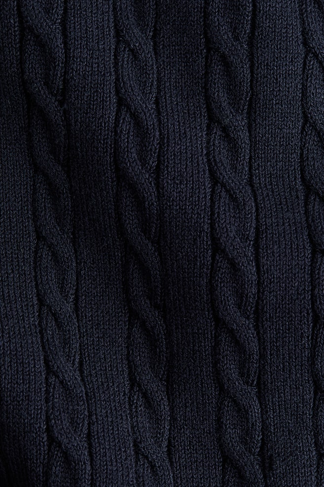 Cardigan tricotat cu torsade - Bleumarin/Albastru-deschis/Galben-deschis/Gri - 3