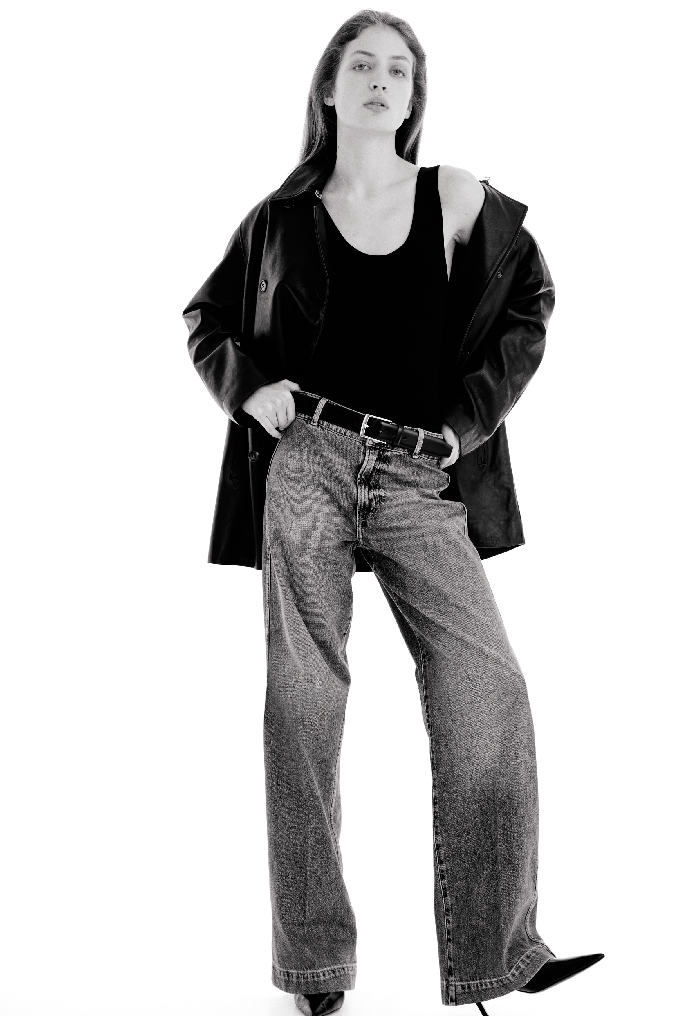 Jeans Wide High Waist - Azul denim/Blanco/Azul denim oscuro/Azul denim claro