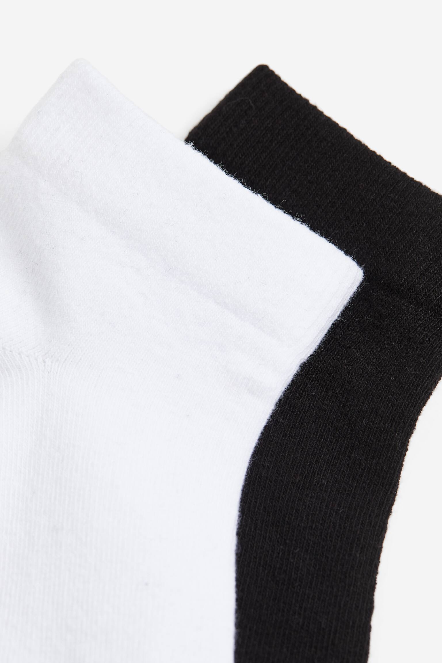 Bộ 5 đôi tất cotton pha - Màu trắng/Đen - 2