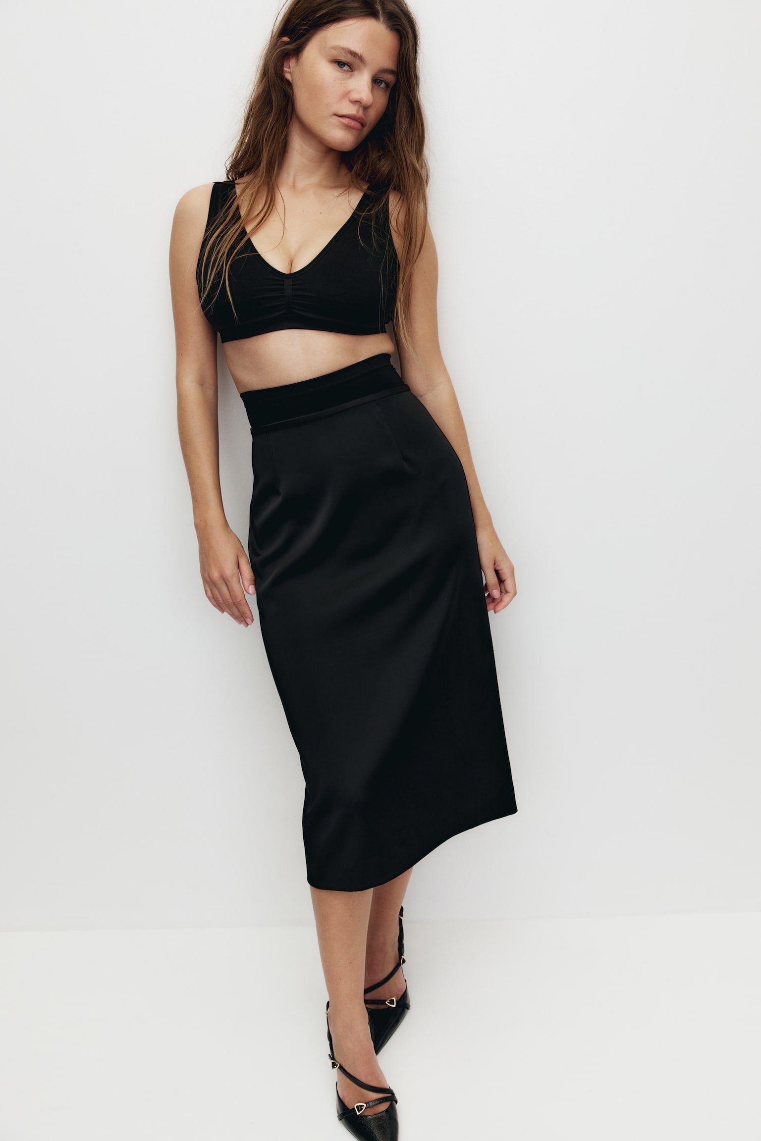 Seamless Padded soft bra - Black/Dark dusty pink - 6