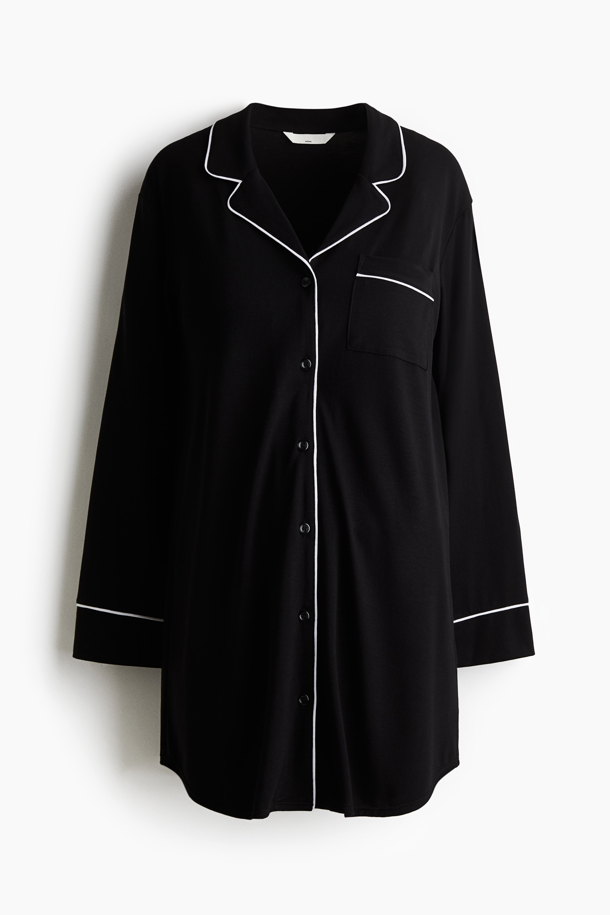 MAMA Nightshirt - Black/Pigeon blue