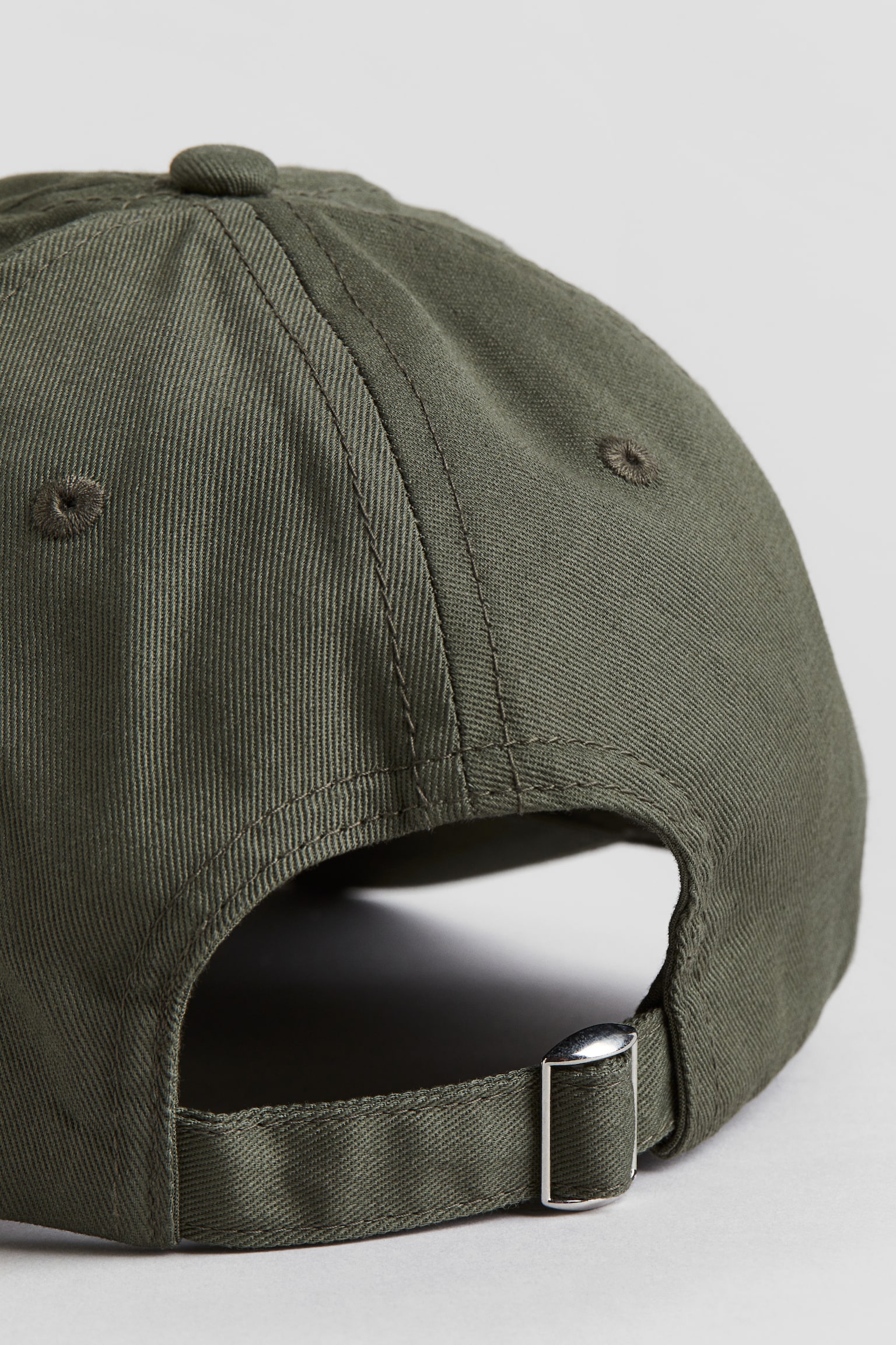 Embroidered-motif cotton twill cap - Khaki green/Phoenix/Dark blue/New York - 2