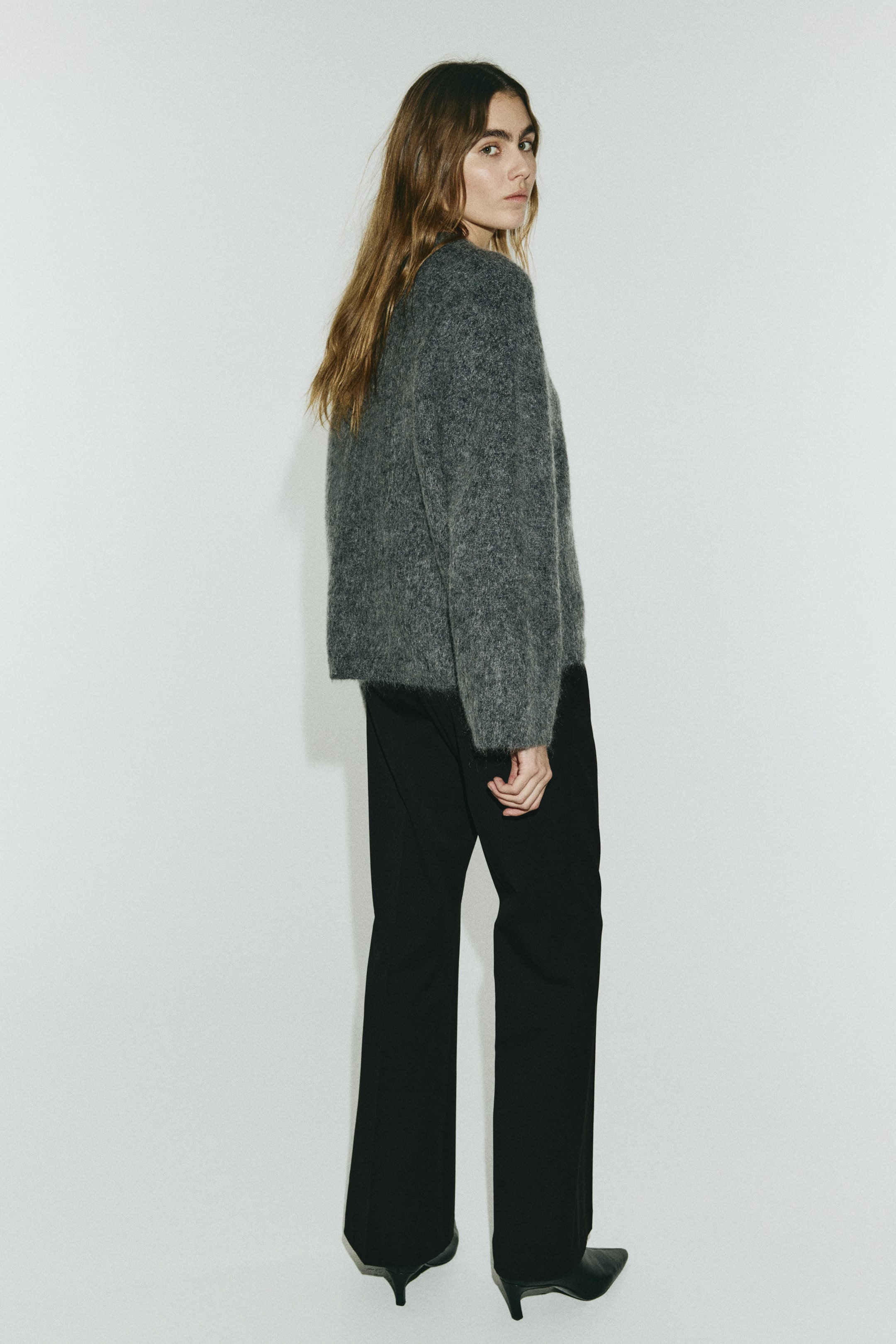 View larger image: Flared tailored trousers - Black - Ladies | H&M 3