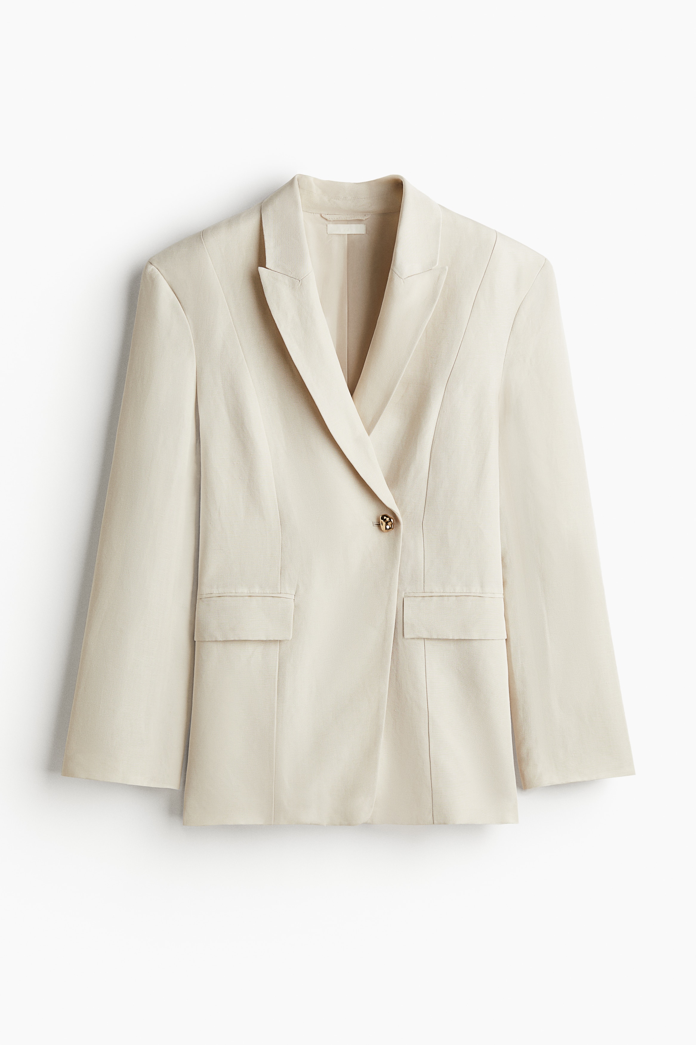 H & M - Blazer aus Leinenmix - Beige - Damen